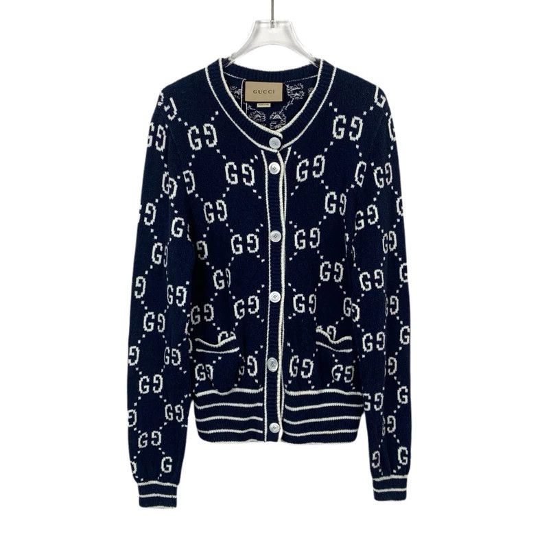 Gucci Gucci Dark blue logo double G full print single-breasted co Size US M / EU 48-50 / 2 - 1 Thumbnail