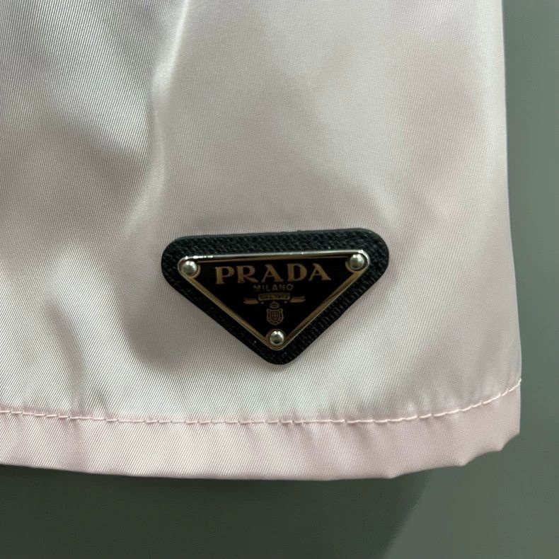 Prada Prada Pink triangle logo shorts 2502-Nextarrow Size US 38 / EU 54 - 3 Thumbnail