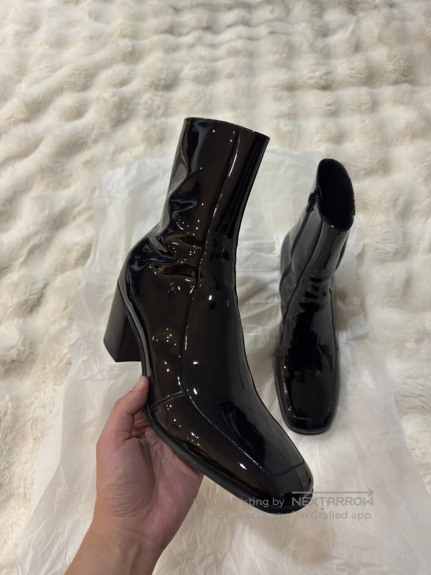 Saint Laurent Paris Saint Laurent Paris Patent Leather Boots| Size US 9 / EU 42 - 3 Thumbnail