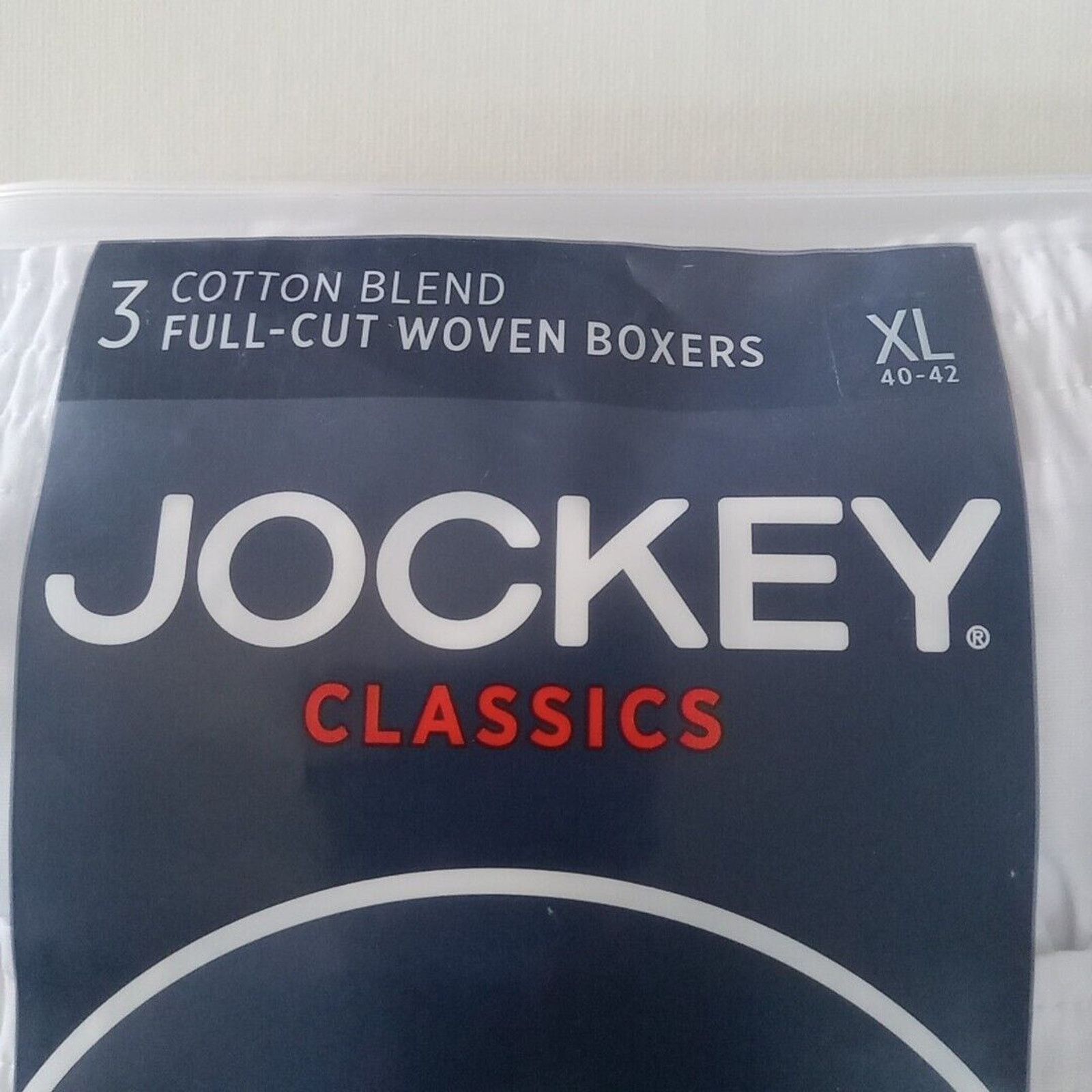 Jockey Jockey Fit Full Cut Woven Boxers 3 Pack Men's XL 40-42 White Size 40 - 2 Thumbnail