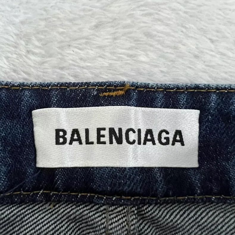 Balenciaga Balenciaga Blue denim short skirt Size 35" - 3 Thumbnail