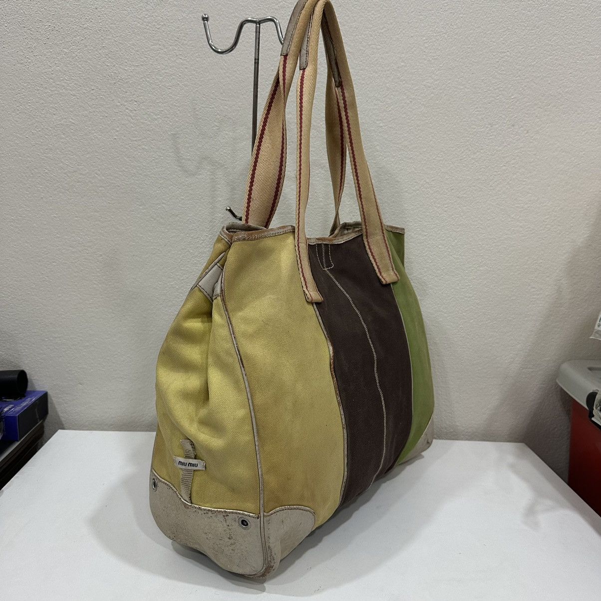 Miu Miu ‼️LASTDROP‼️ AUTHENTIC MIU MIU CANVAS SHOPPING TOTE BAG Size ONE SIZE - 4 Thumbnail