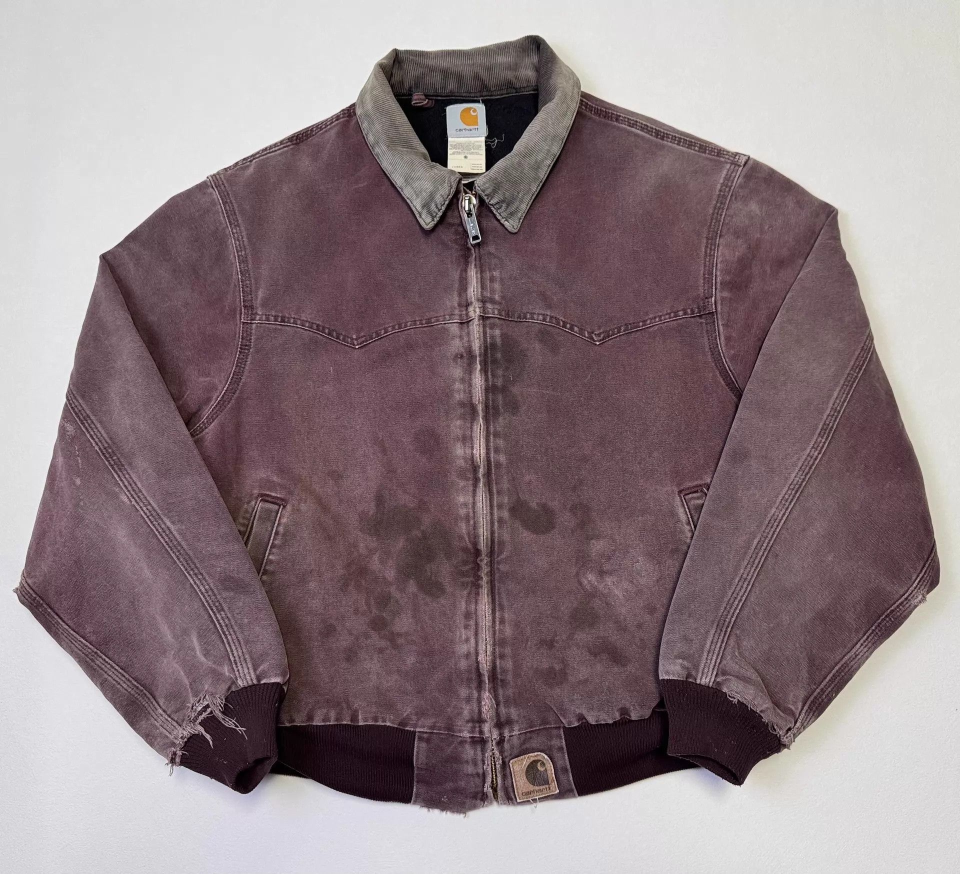 Carhartt Vintage Carhartt J14 Burgundy XXL Jacket 1999 Size US XXL / EU 58 / 5 - 2 Thumbnail