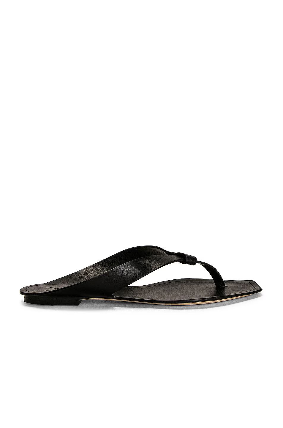 Saint Laurent Paris o1bcso1str1124 Isla Flat Sandals in Nero Size US 7.5 / IT 37.5 - 1 Thumbnail