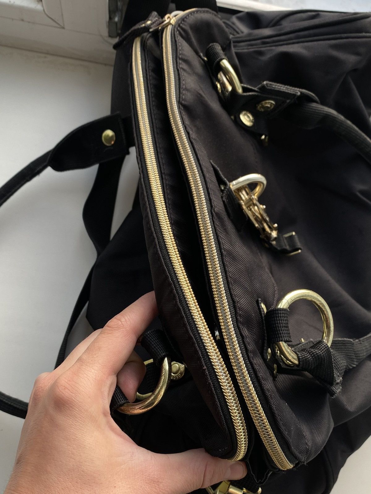 Other George Gina Lucy Black Designer Bag Gold Hardware Size ONE SIZE - 8 Thumbnail