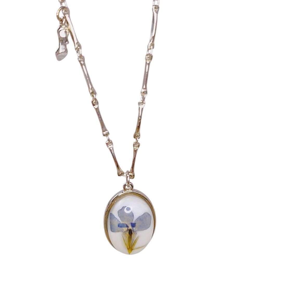 Disney Disney Cinderella Pressed Flower Necklace w Slipper RARE Size ONE SIZE - 2 Thumbnail