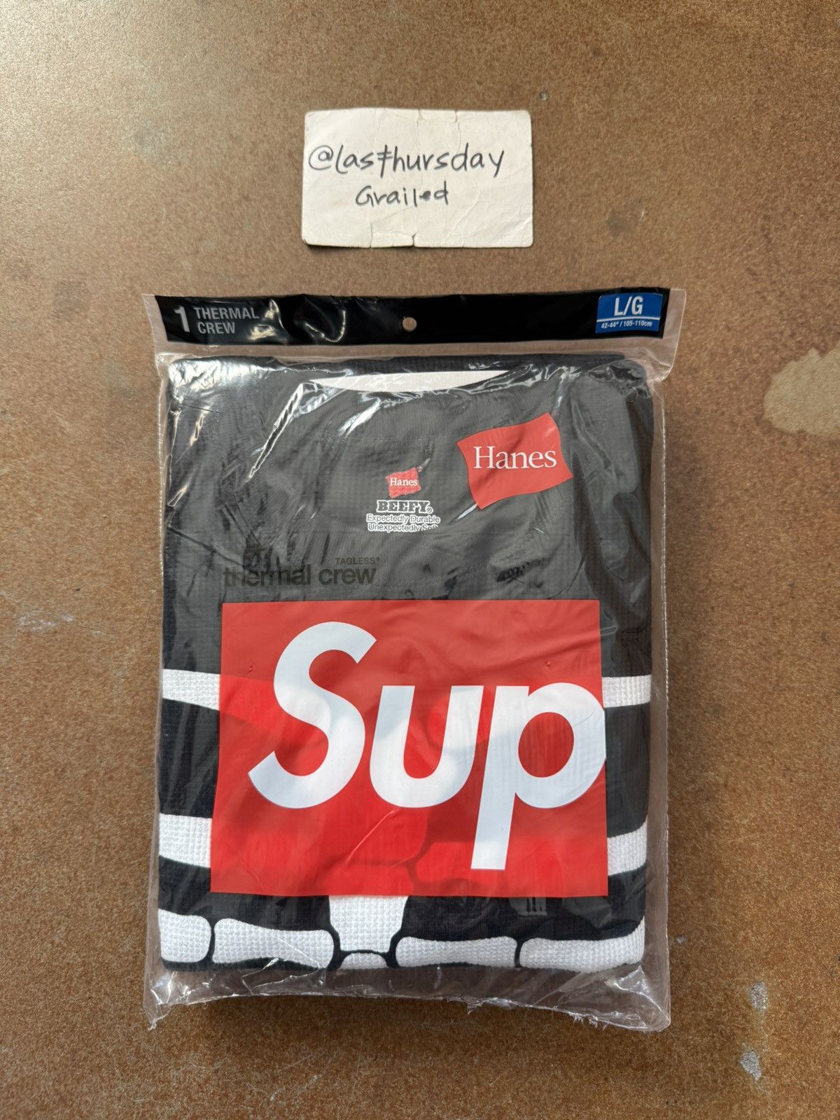 Hanes × Supreme Supreme x Hanes Bone Skeleton Thermal Black Large Size US L / EU 52-54 / 3 - 2 Thumbnail