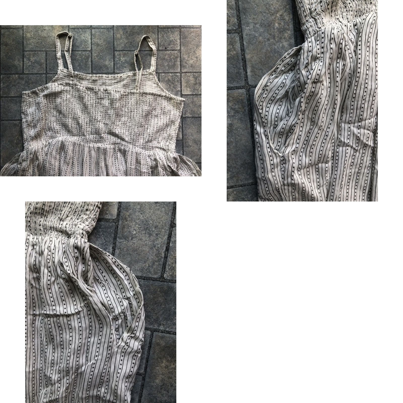 Old Navy NWT Old Navy Cami Dress Women's 2XL Midi White Polyester Rayon Viscose Pockets Striped Pullover Summer Spring Fall Dress Size XXL / US 16-18 / IT 52-54 - 10 Thumbnail