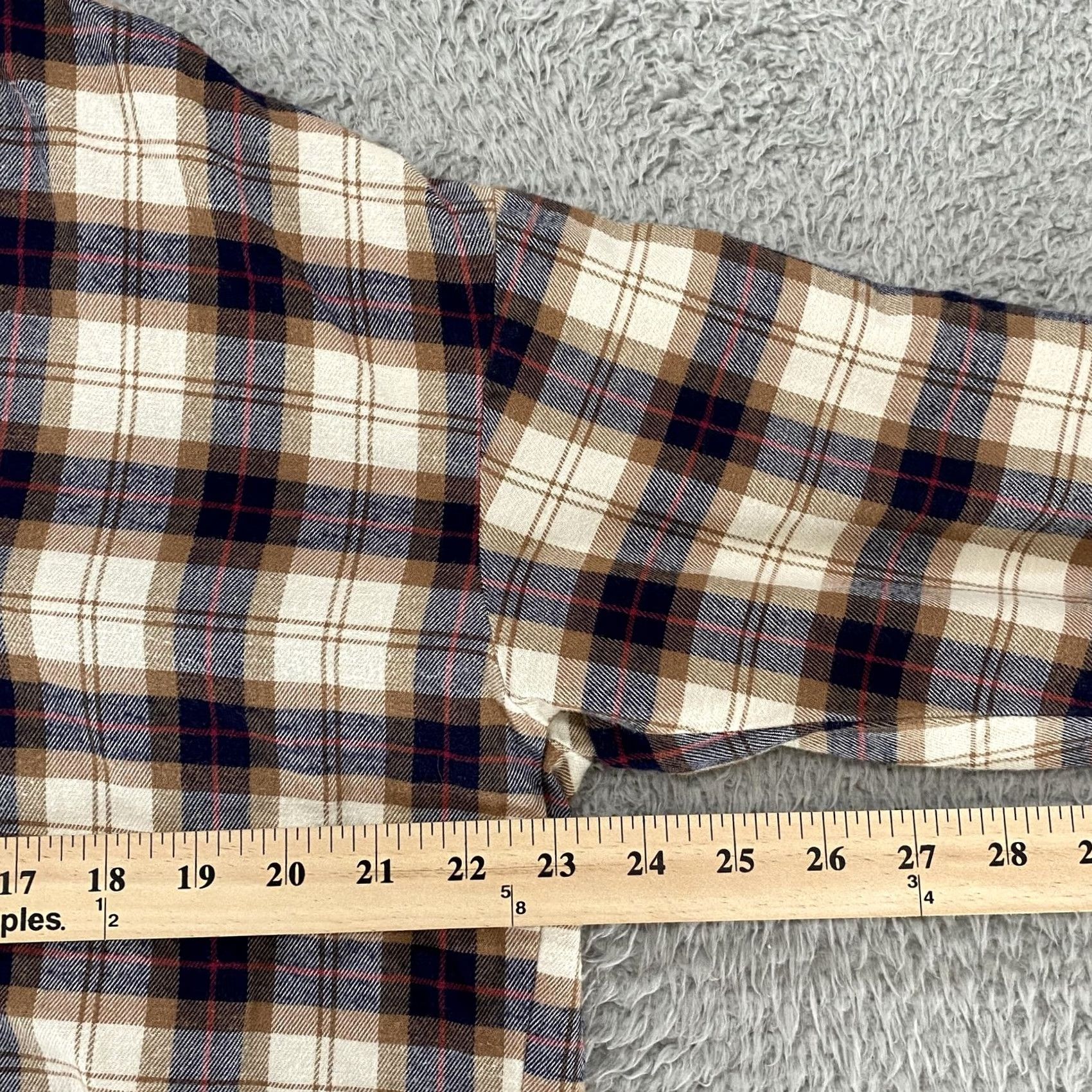 Uniqlo VINTAGE Uniqlo Popover Top Brown Plaid Cropped Cotton Womens Medium Shirt Size M / US 6-8 / IT 42-44 - 5 Thumbnail