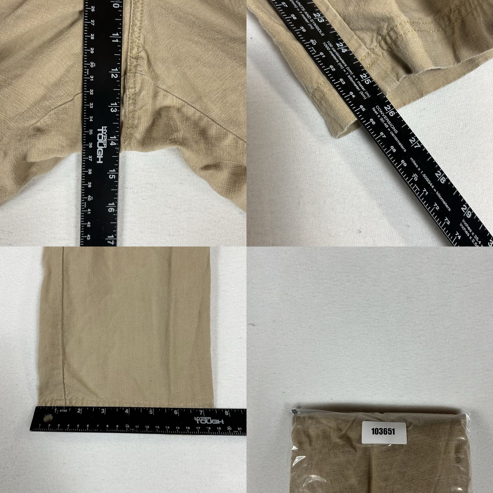 J.Crew J. Crew Linen Blend Casual Pants Womens Large Brown Tan Drawstring Yoga Gym Pants Size 36" / US 14 / IT 50 - 9 Thumbnail