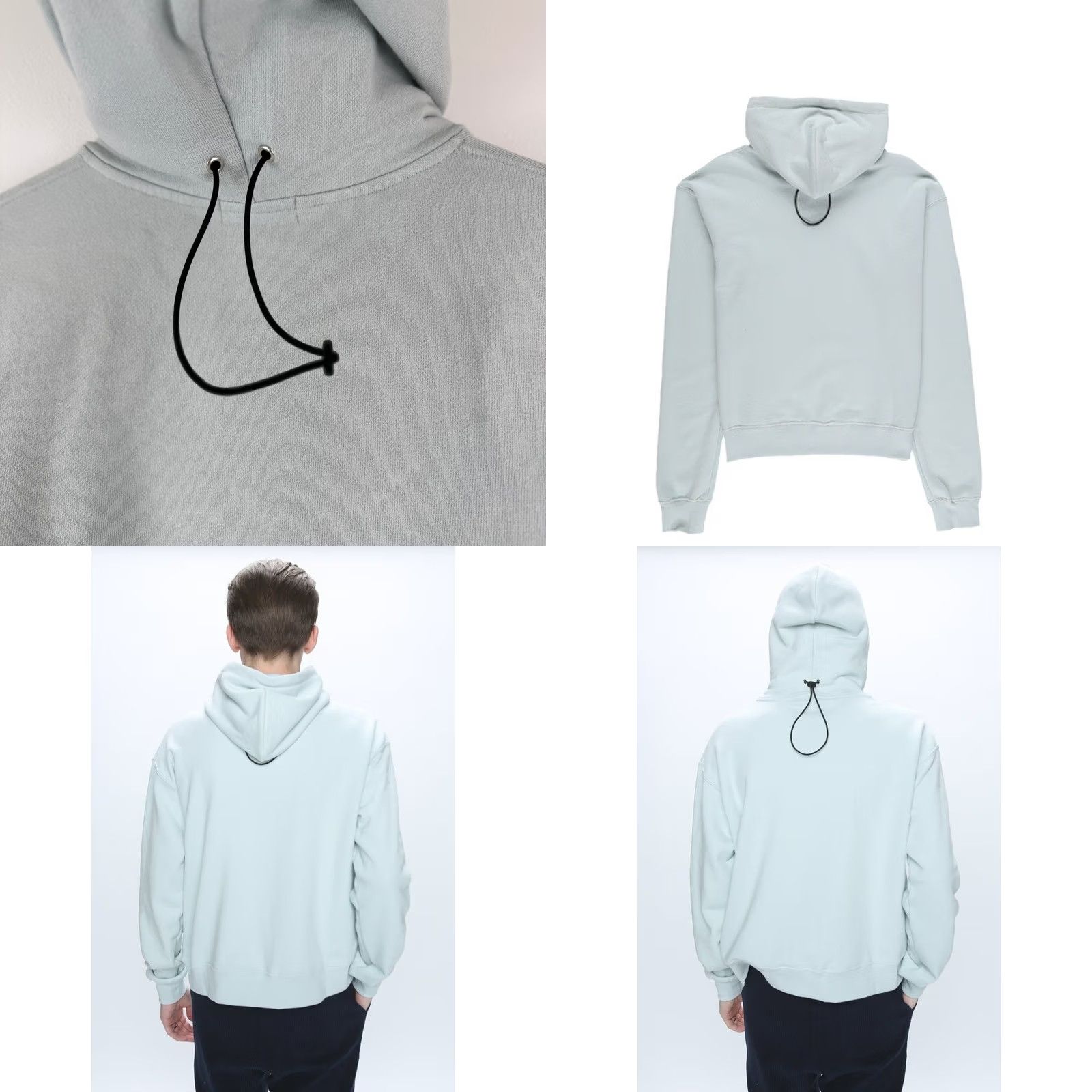 John Elliott John Elliott Hoodie Kake Mock Glacier Blue Grey Mens Size 2 Medium Streetwear Size US XS / EU 42 / 0 - 10 Thumbnail