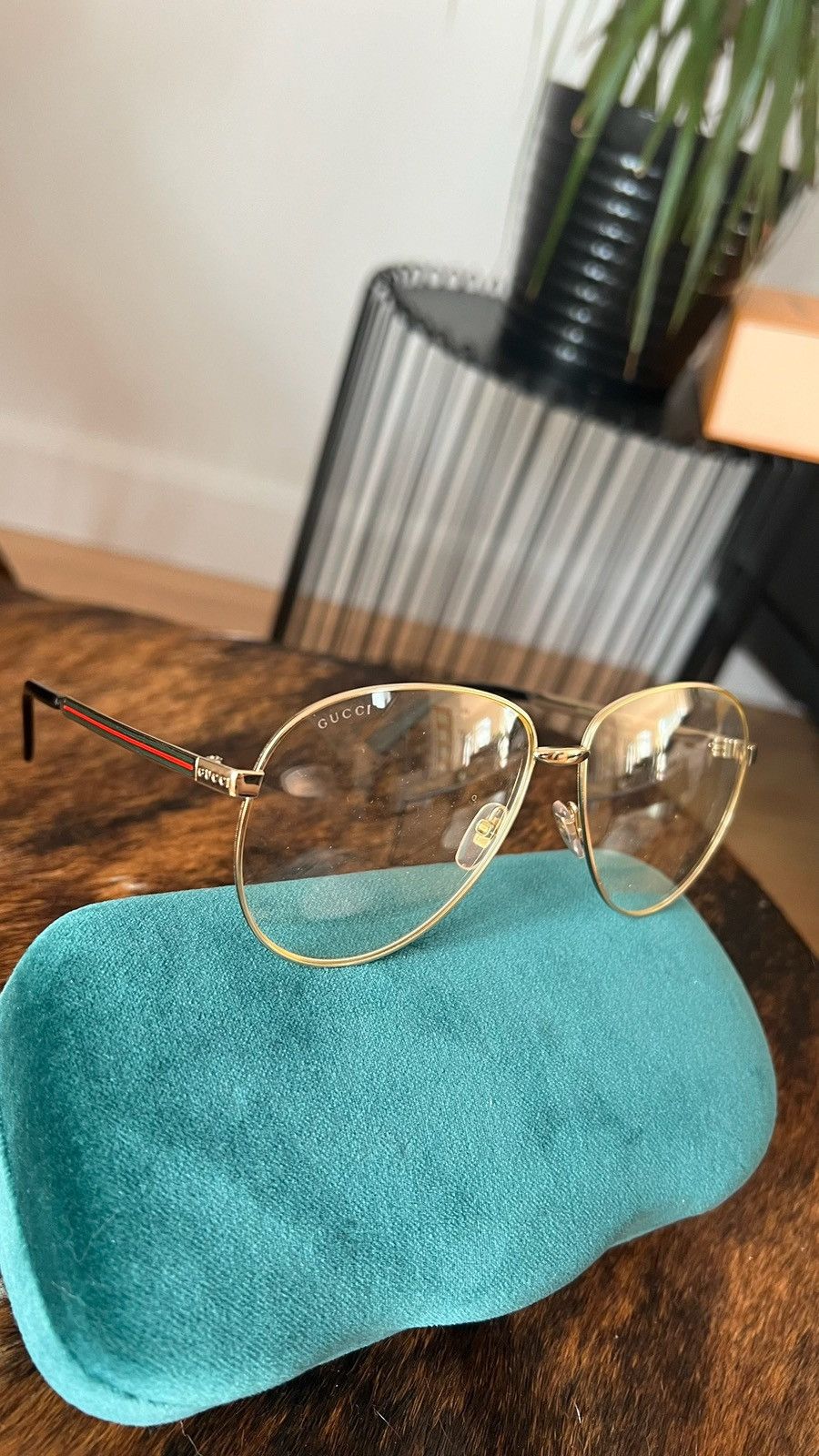 Gucci Gucci GG0138S gold aviator sunglasses Size ONE SIZE - 3 Thumbnail