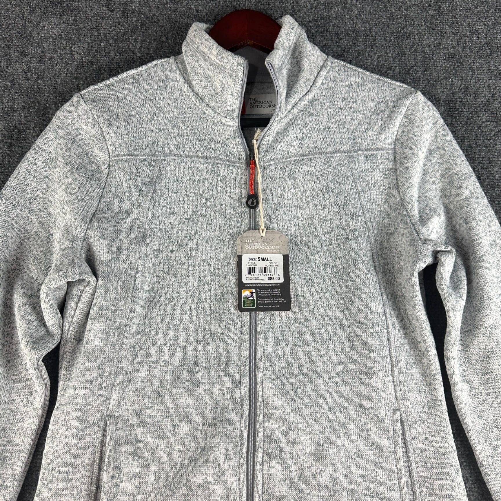 Vintage The American Outdoorsman Jacket Women's Small Gray Knit Full Zip Pockets New Regular Fit Basic Jacket Classic Outdoor Modern Global Mens Womens Size S / US 4 / IT 40 - 4 Thumbnail