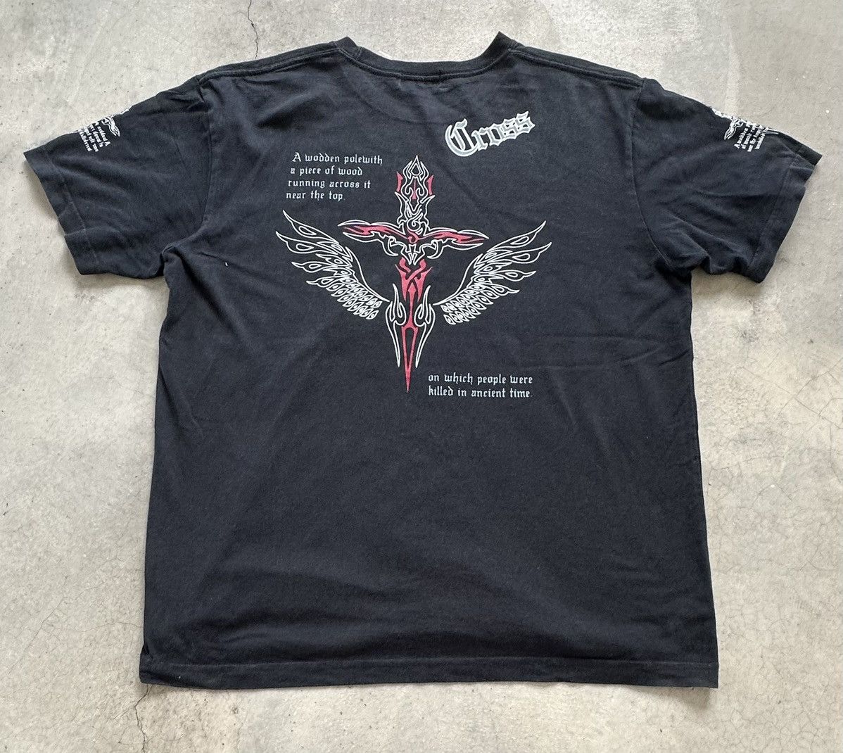 Japanese Brand RARE MIND GAMES CROSS GOTH TEE Size US L / EU 52-54 / 3 - 1 Thumbnail