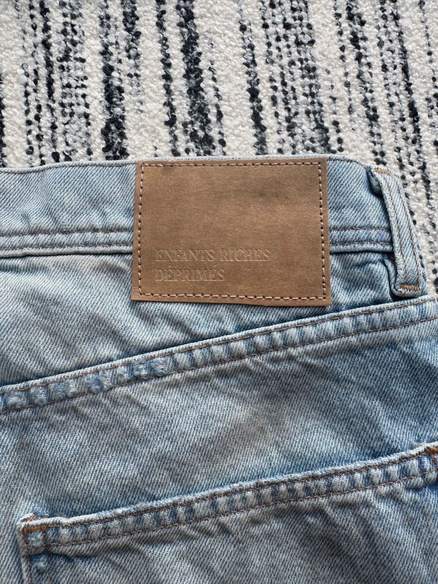 Enfants Riches Deprimes ERD 25SS Washed Distressed Splatter Blue Jeans Size US 31 - 5 Thumbnail