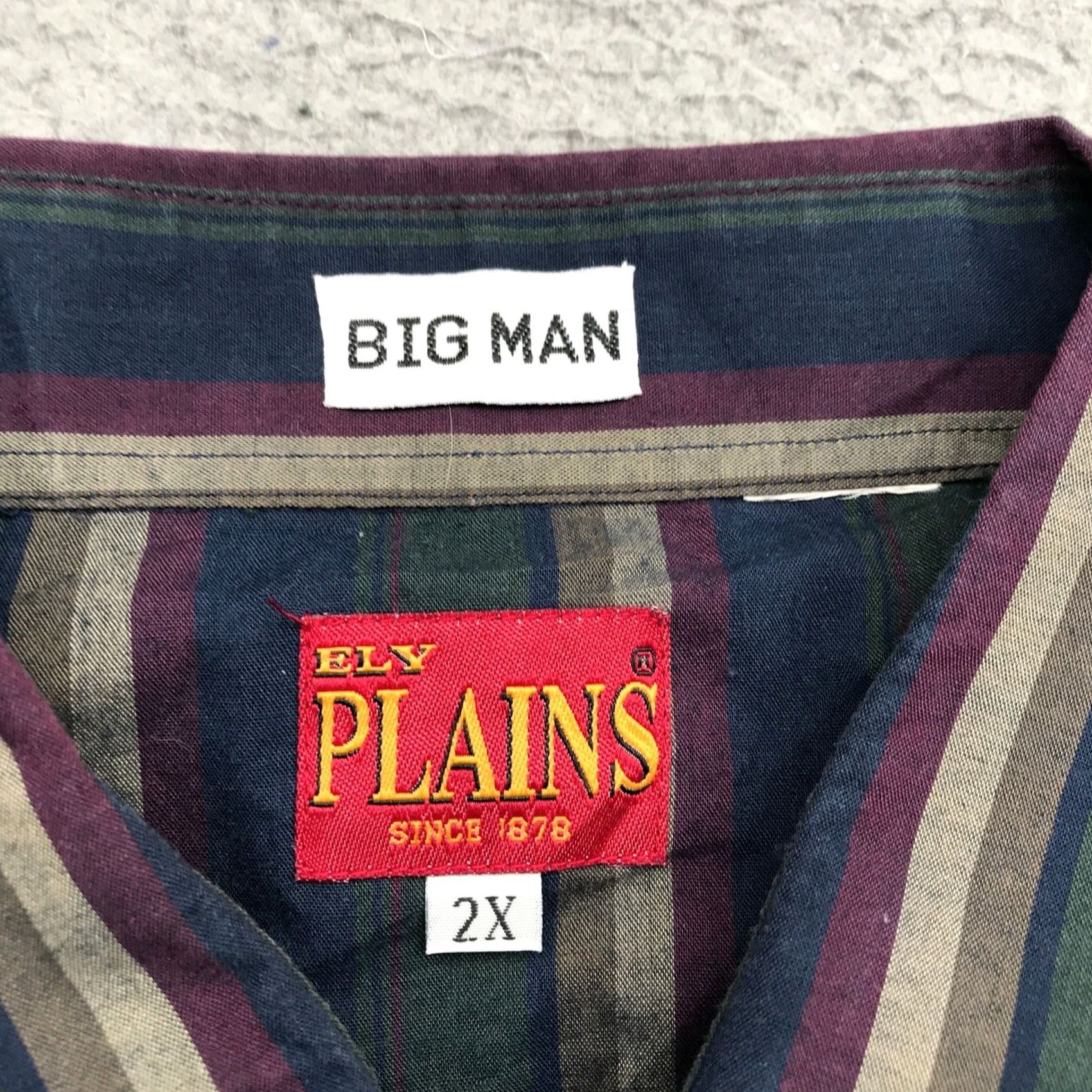 Vintage VINTAGE Ely Plains Big Man Button Up Shirt Men 2X Pearl Snap Striped Green Navy Size US XXL / EU 58 / 5 - 4 Thumbnail