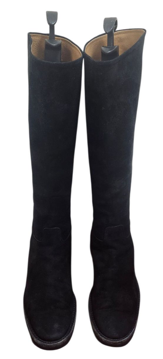 Gravati Gravati Black Suede Knee High Boots Vibram Gumlite Sole 9M Size US 9 / IT 39 - 2 Thumbnail
