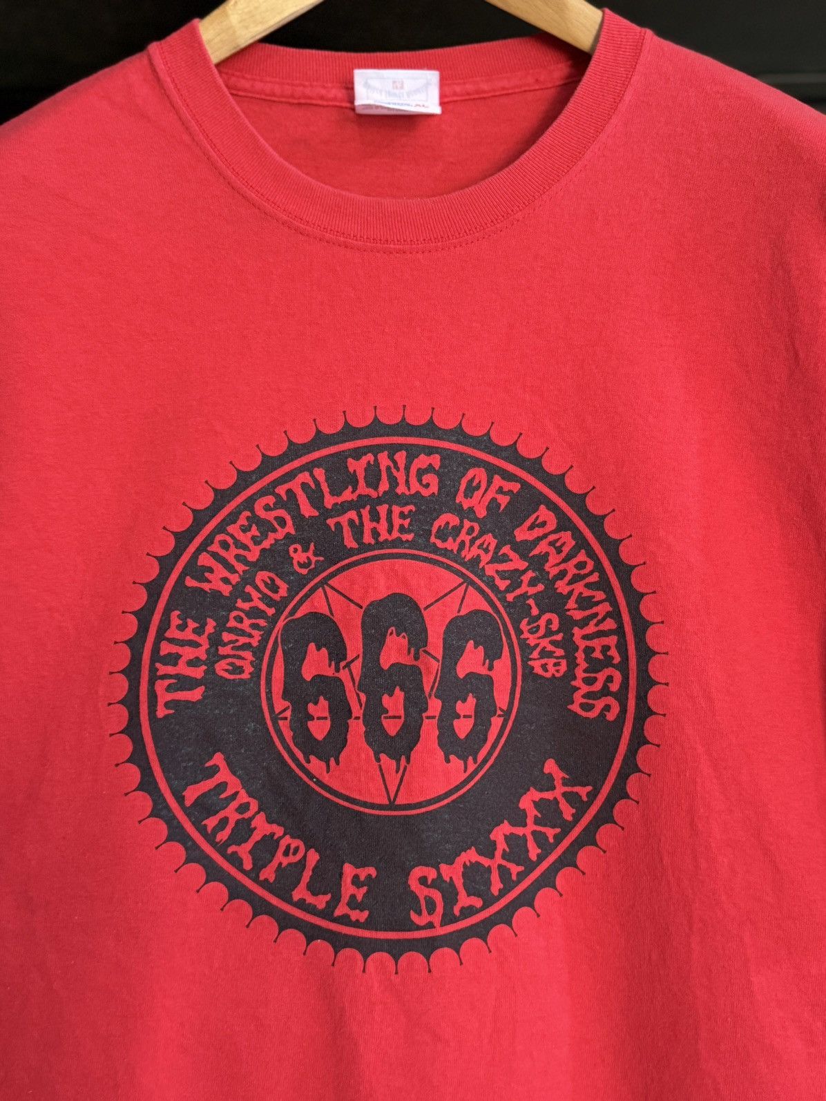 Vintage × WCW/nWo × WWF Vintage The Wrestling Of Darkness Triple Sixxx Tee Size US XL / EU 56 / 4 - 2 Thumbnail