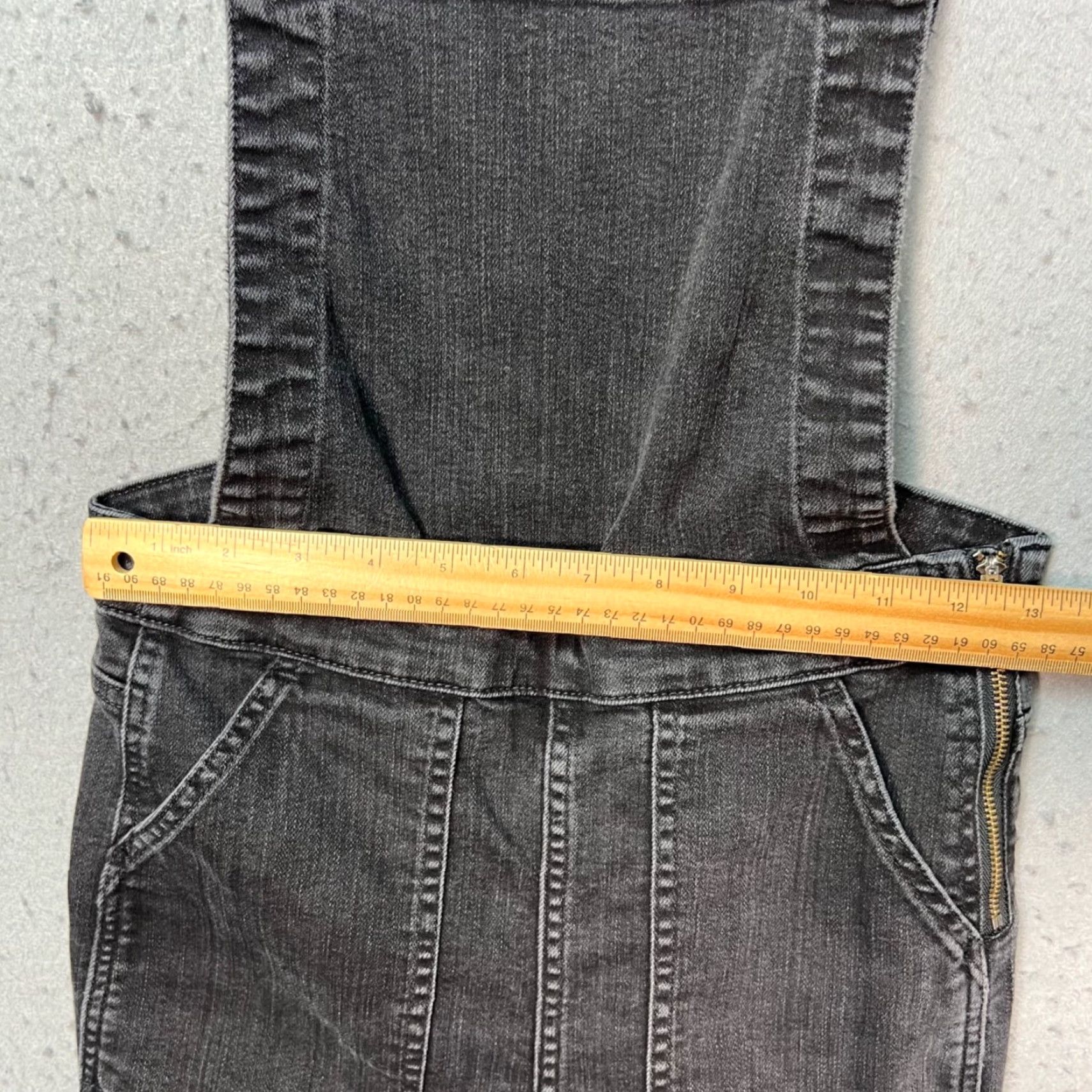 Madewell Madewell Womens Small Black Denim Overalls Skinny Stretch Jumpsuit One-Piece Casual Size 28" / US 6 / IT 42 - 7 Thumbnail