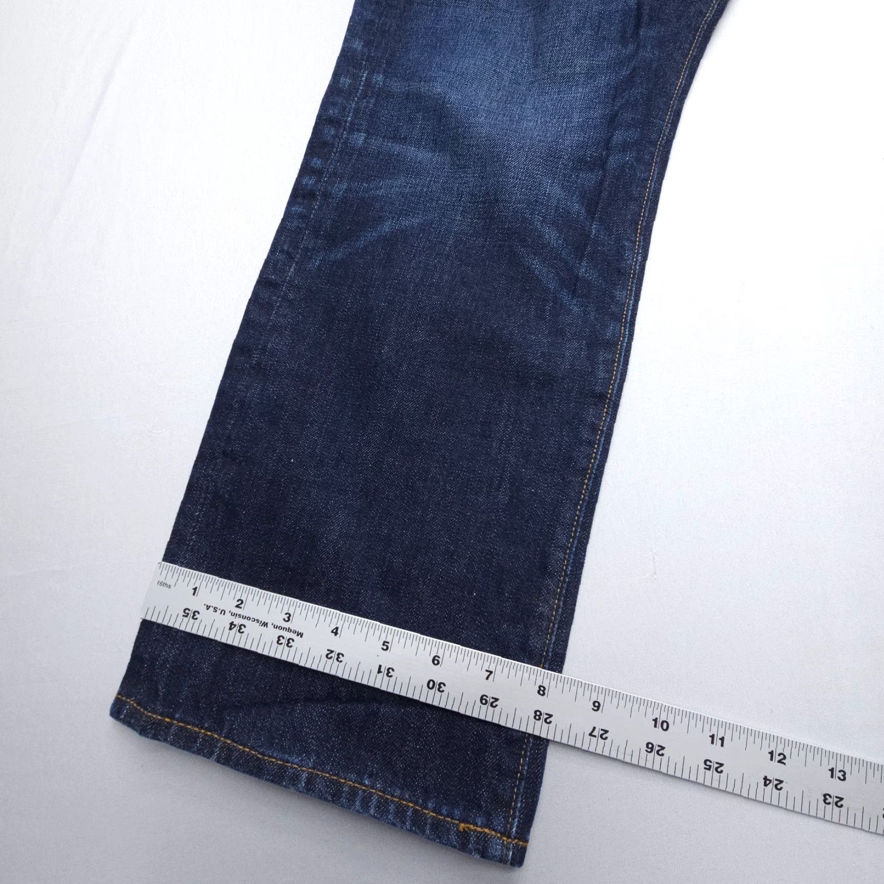 J.Crew J.CREW Jeans 1040 Straight Denim 35 x 28 Dark Mens 5-Pocket Logo Blue Cotton Slim Vintage? (Note: Original title does not indicate vintage) Size US 35 - 5 Thumbnail