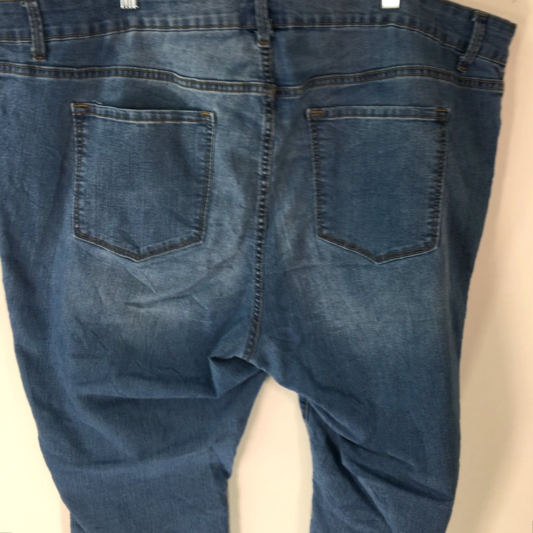 Old Navy VINTAGE Old Navy Womens Super Skinny Plus Straight Leg Blue Denim Jeans Size 24 46X30 Size 42" / US 20 - 3 Thumbnail