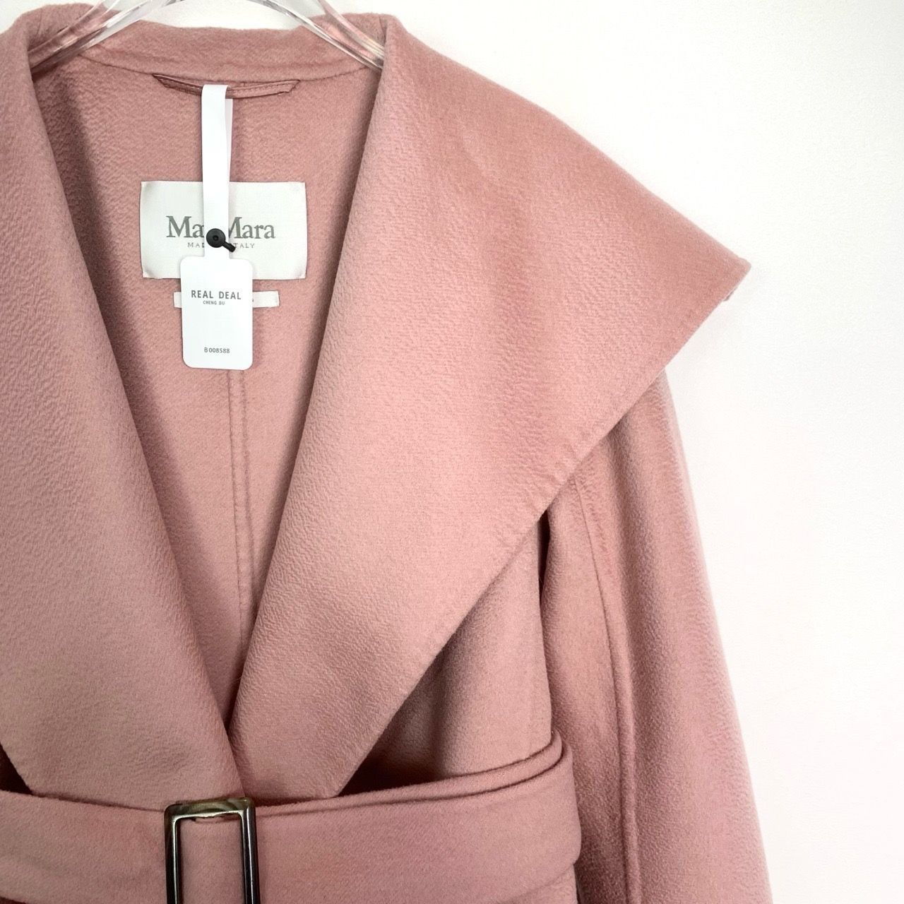 Max Mara Max Mara Womens Pink Cashmere Belted Overcoat Size 36 Size XS / US 0-2 / IT 36-38 - 4 Thumbnail