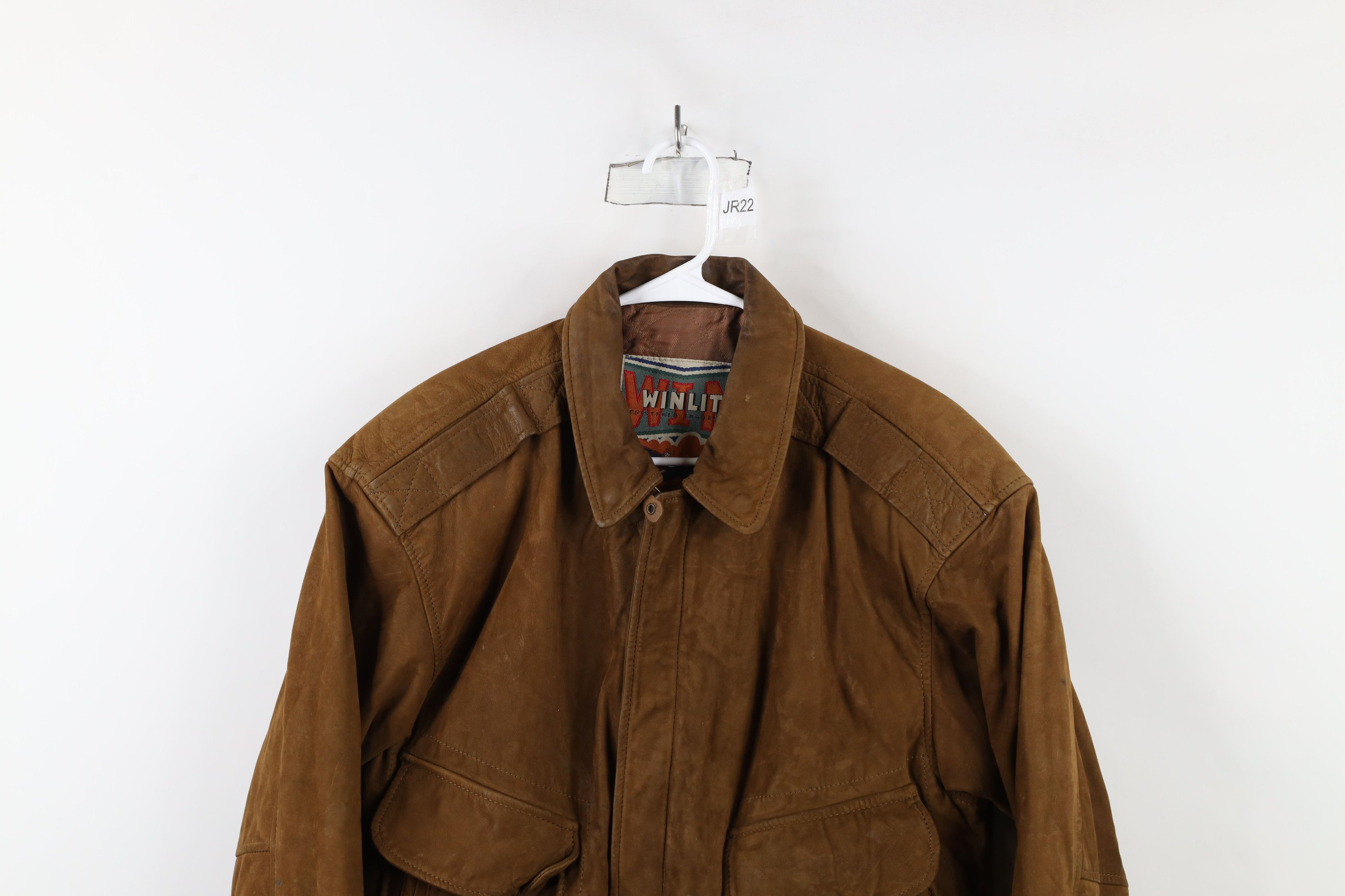 Vintage Vintage 90s Streetwear Suede Leather Flight Bomber Jacket Size US S / EU 44-46 / 1 - 2 Thumbnail
