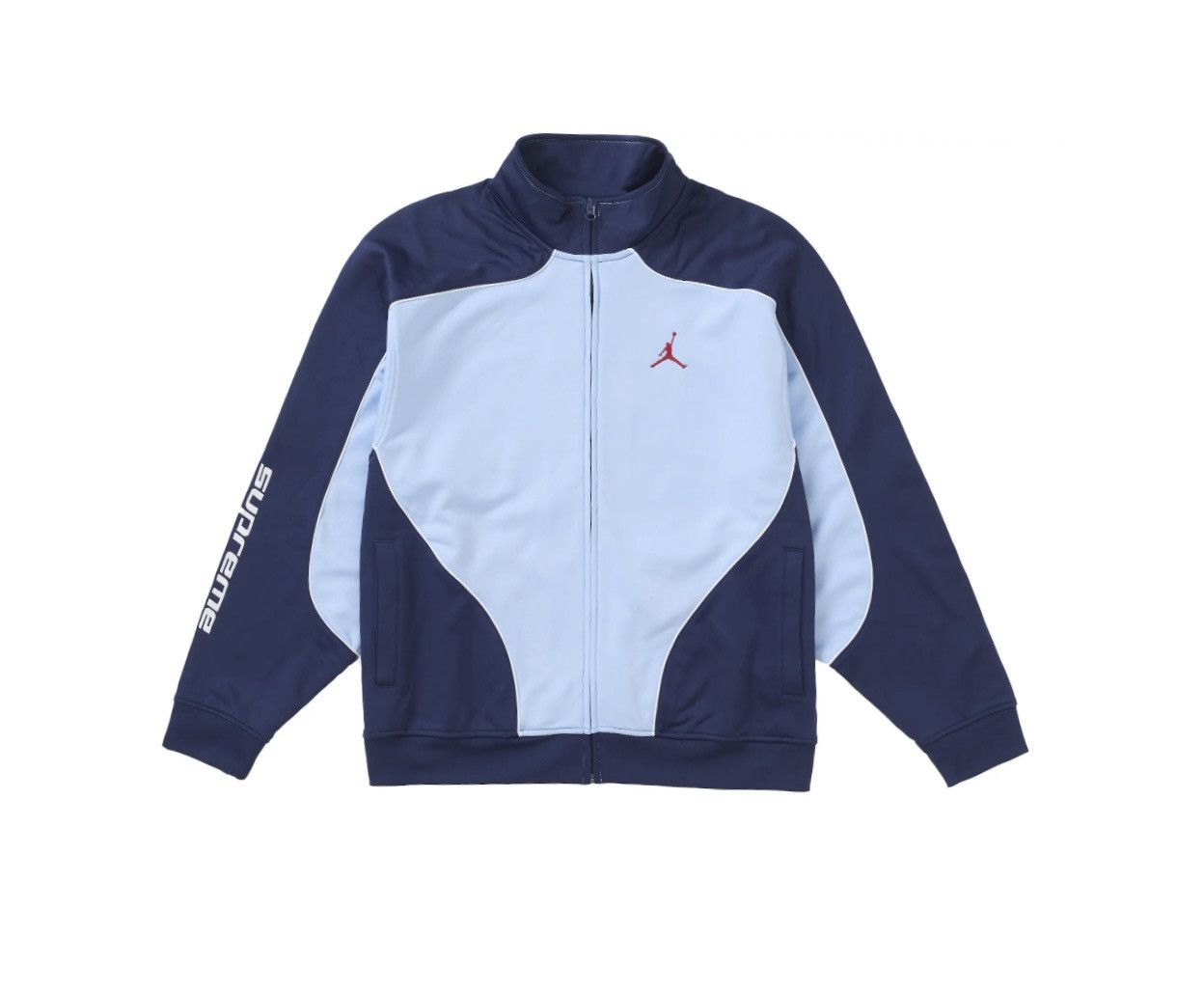 Jordan Brand × Supreme Supreme Jordan Tricot Track Jacket Light Blue Size: XXL Size US XXL / EU 58 / 5 - 1 Thumbnail