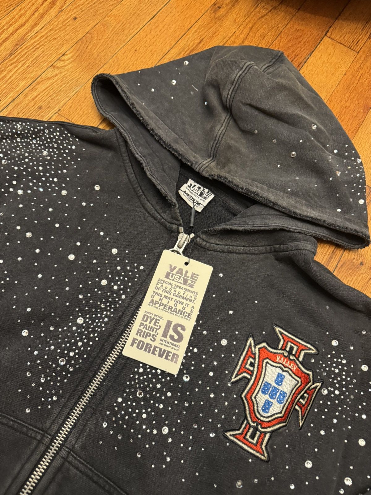 Vale Vale Pluto Clustered Zip Up Hoodie Black Wash Small Size US S / EU 44-46 / 1 - 5 Thumbnail