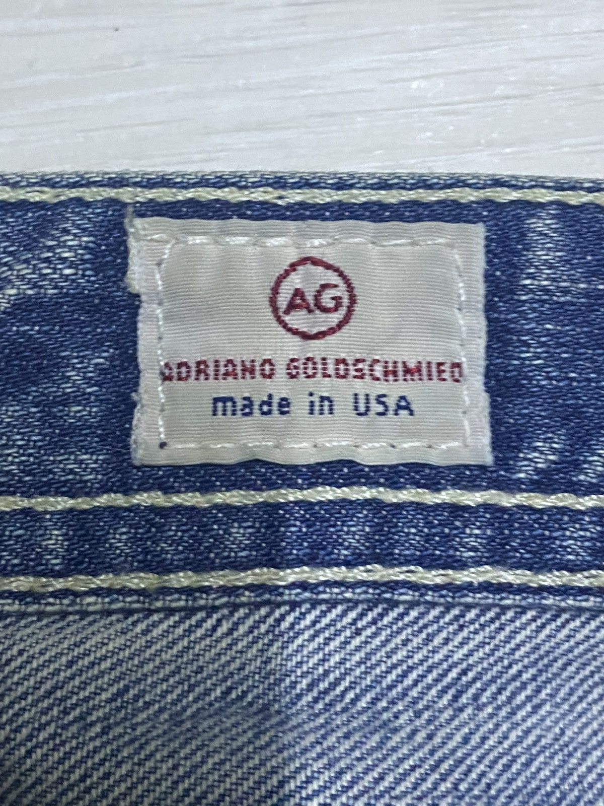 AG Adriano Goldschmied Vtg Ag Adriano Goldschmied Straight Leg DistressedJeans Size US 32 / EU 48 - 13 Thumbnail