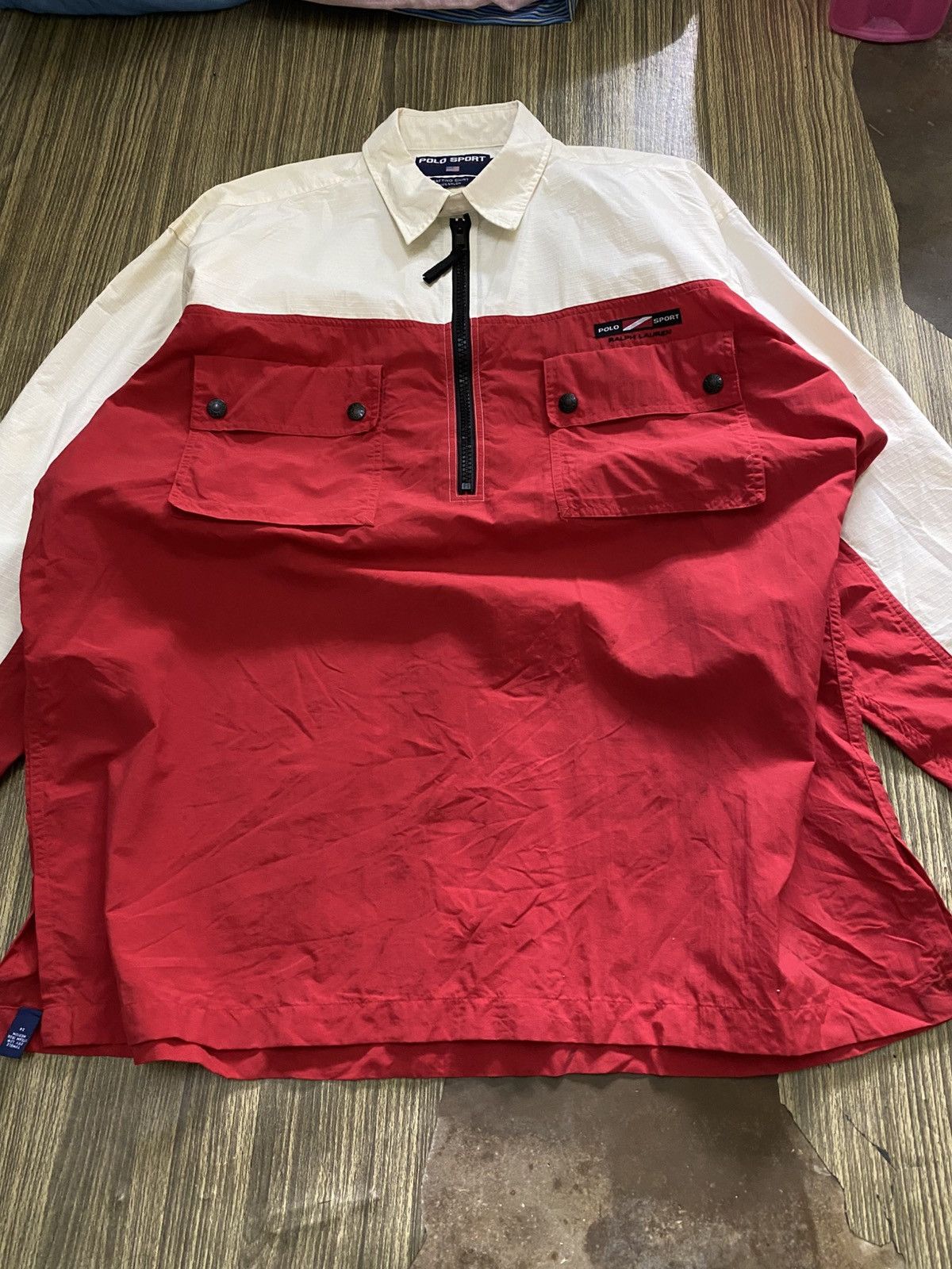 Polo Ralph Lauren Vintage Polo Sport Rafting 2 Pocket Half Zipper Split Colour Size US L / EU 52-54 / 3 - 1 Thumbnail
