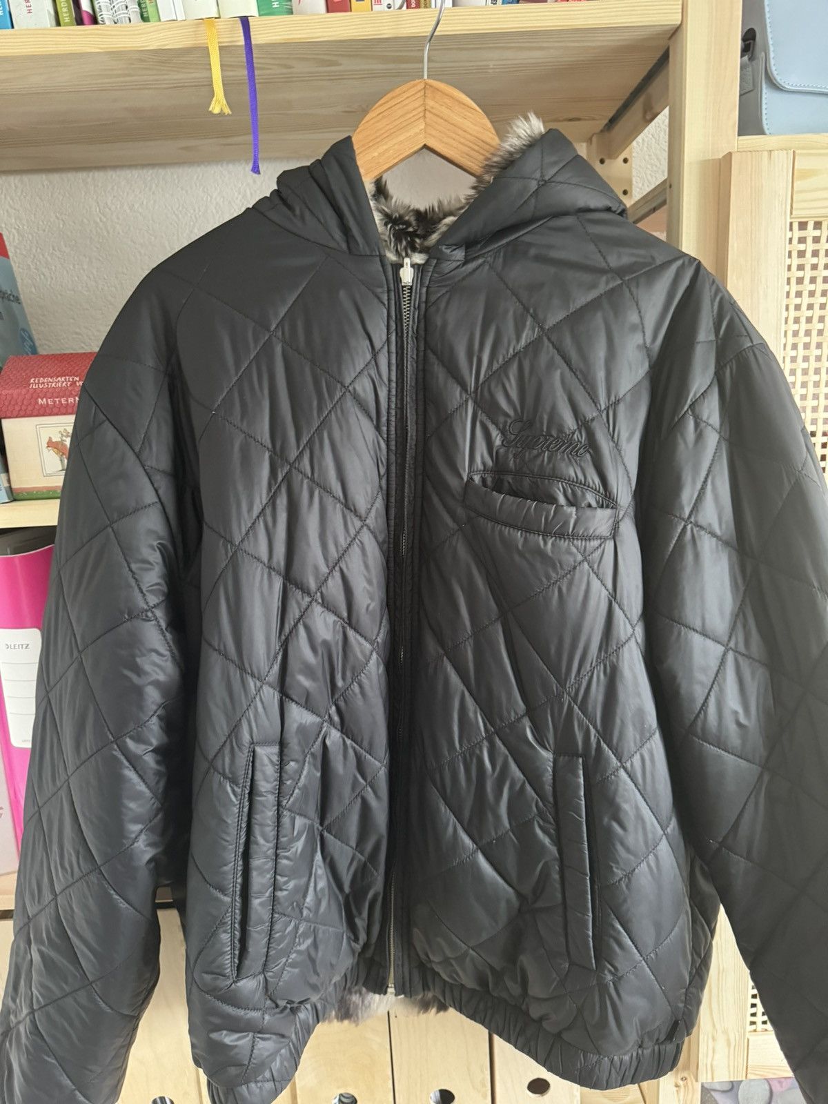Supreme SUPREME fuax Pelz Wendejacke mit kaputze schwarz Size US L / EU 52-54 / 3 - 6 Thumbnail