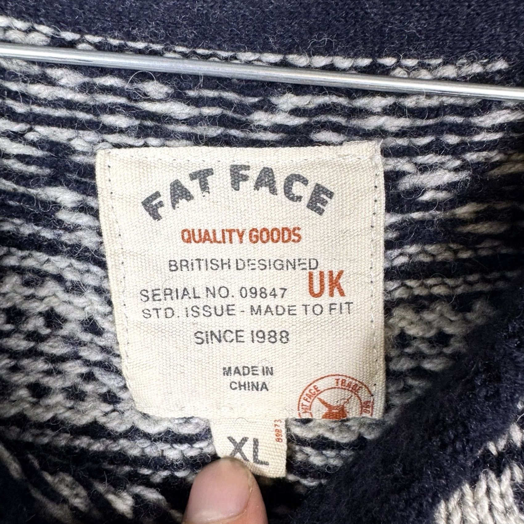 FatFace Fat Face Sweater Mens XL Wool Fair Isle Crewneck Pullover Chunky Knit Jumper Size US XL / EU 56 / 4 - 6 Thumbnail