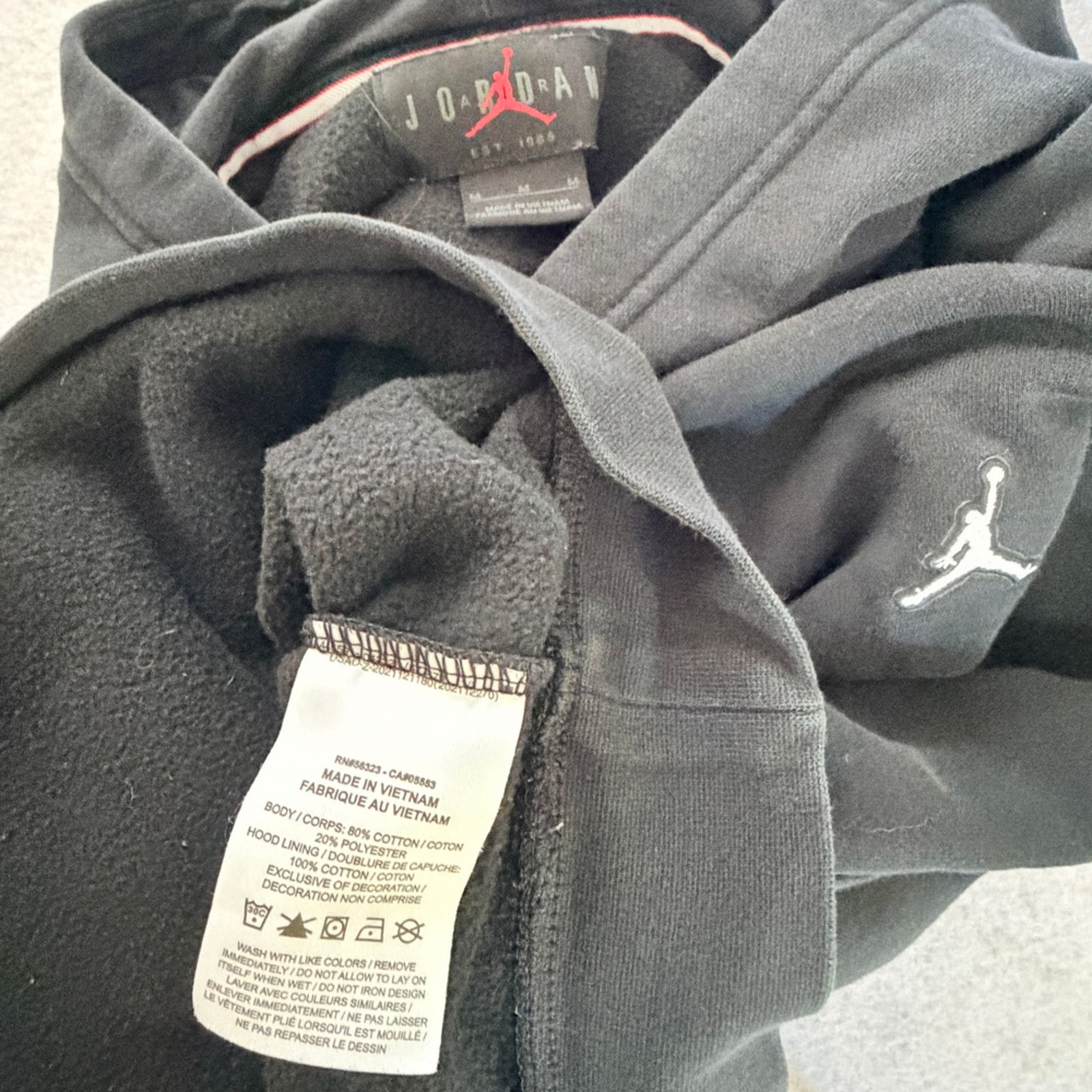 Other Jordan Brooklyn fleece Sweatshirt hoodie in black medium Size M / US 6-8 / IT 42-44 - 4 Thumbnail