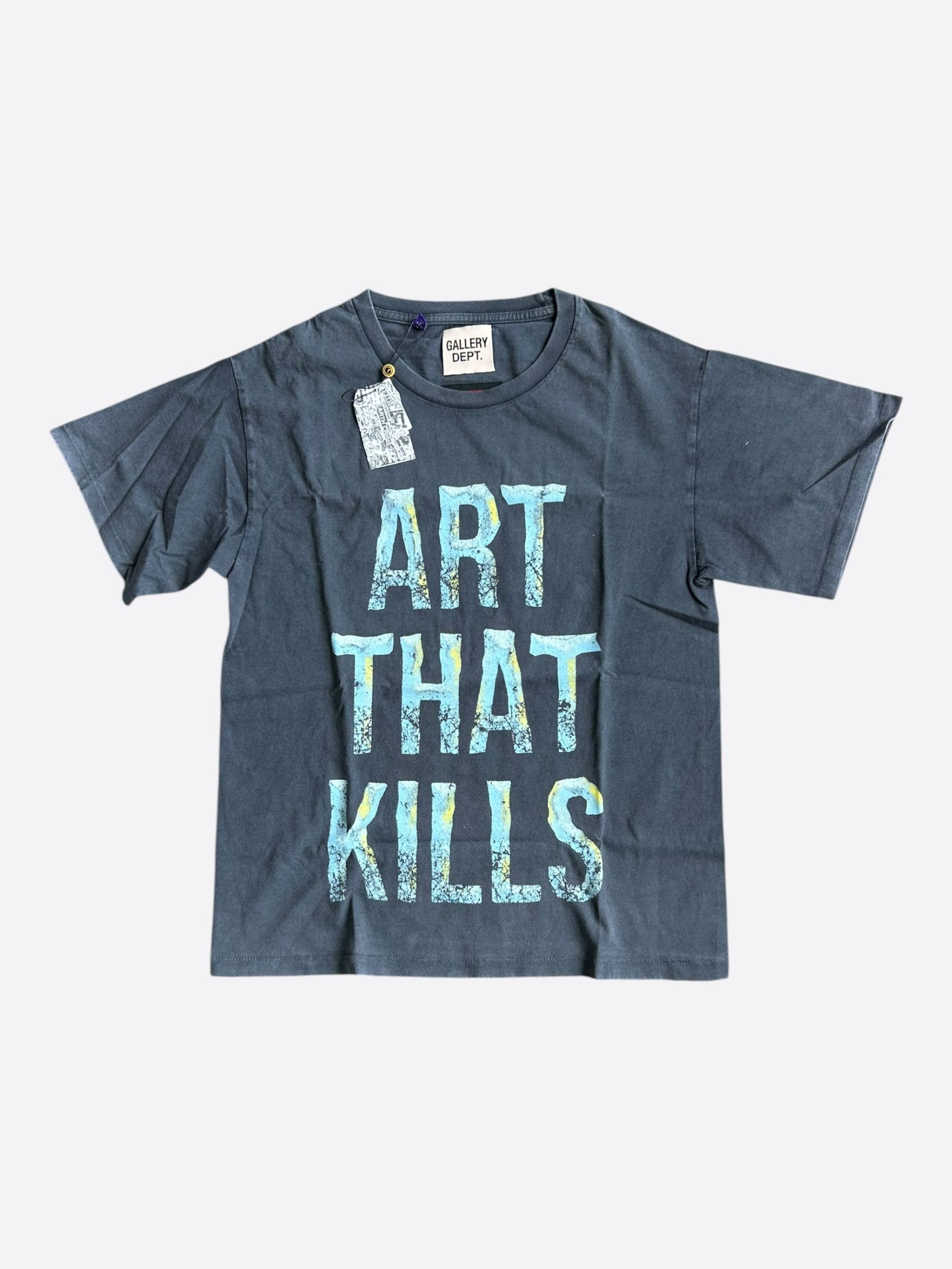 Gallery Dept. Vintage Black Broken Art That Kills Glitter Logo T-Shirt Size US XS / EU 42 / 0 - 1 Thumbnail