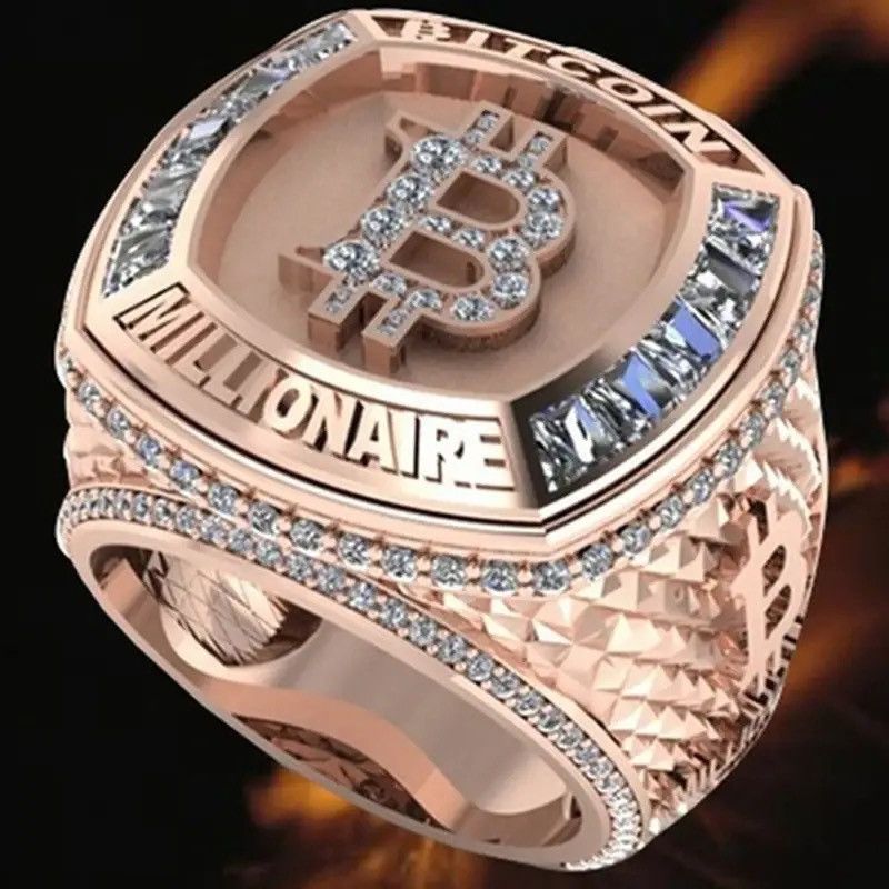 Vintage Luxury Bitcoin Memorial Rings Size ONE SIZE - 1 Thumbnail