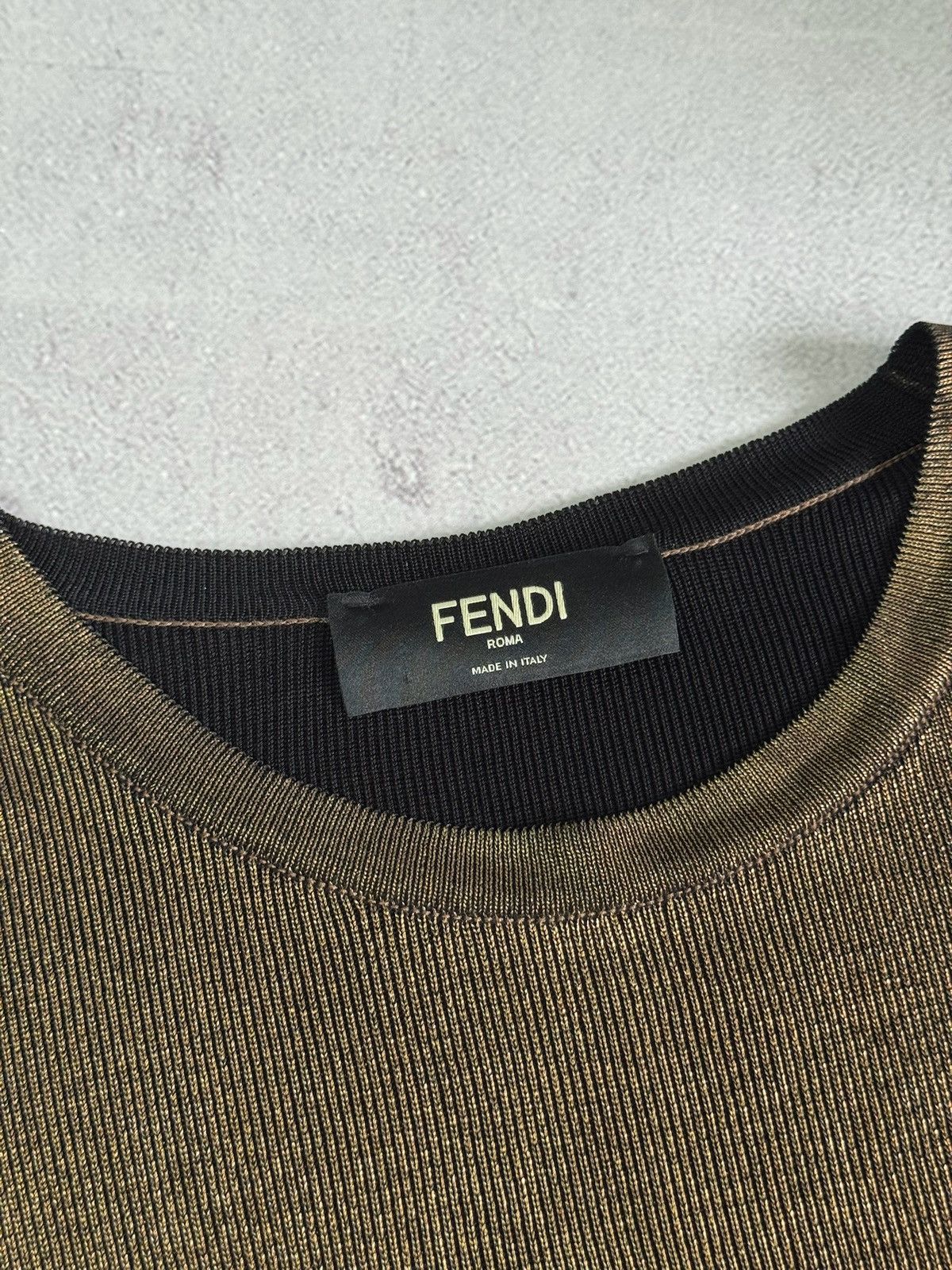 Fendi Fendi Knitwear Pullover T Shirt 48 Size Rare Luxury Size L / US 10 / IT 46 - 6 Thumbnail