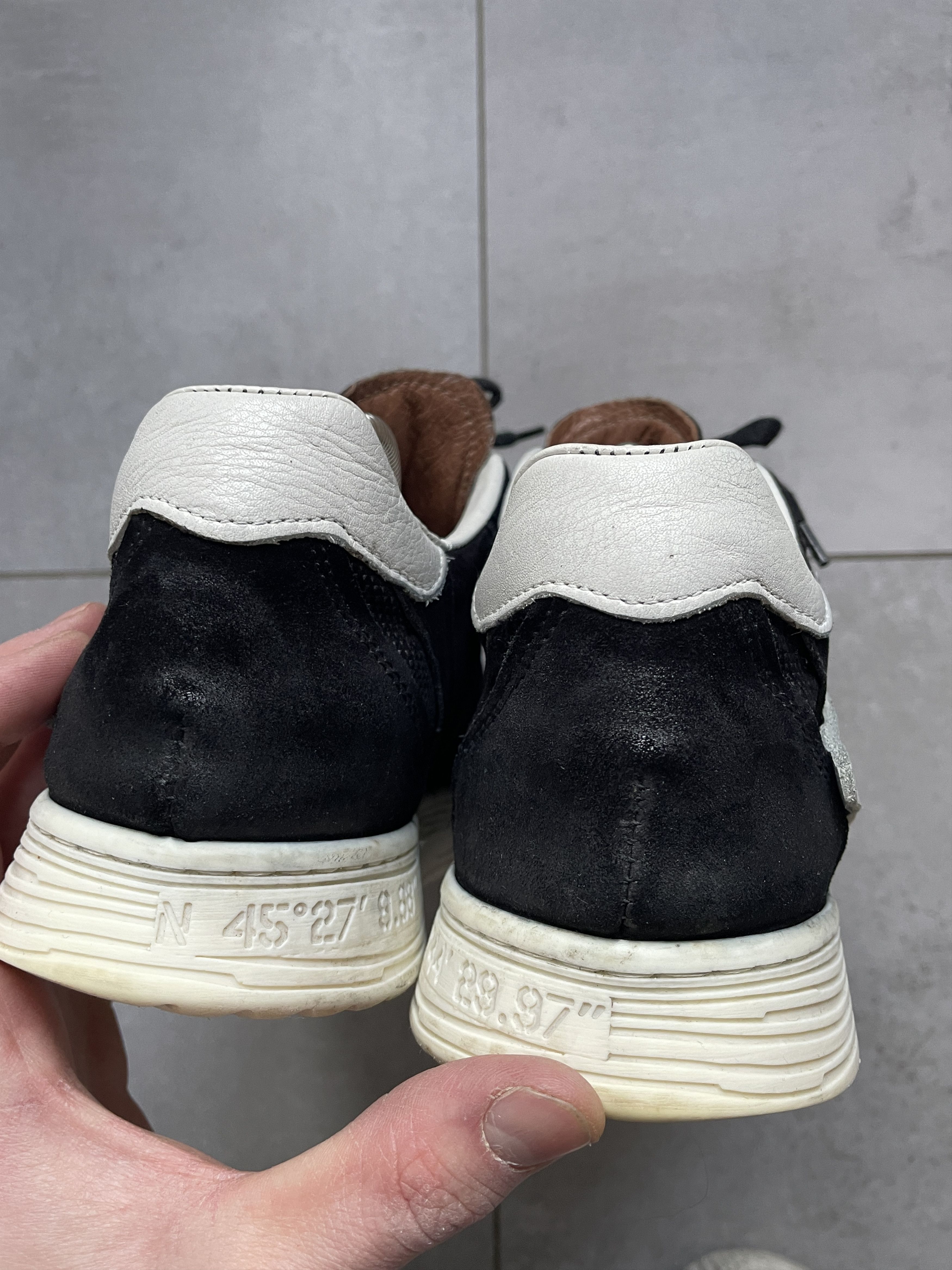 A.S.98 A.S.98 BLACK LEATHER SUEDE BAPESTA TYPE SNEAKERS Size US 9.5 / EU 42-43 - 8 Thumbnail