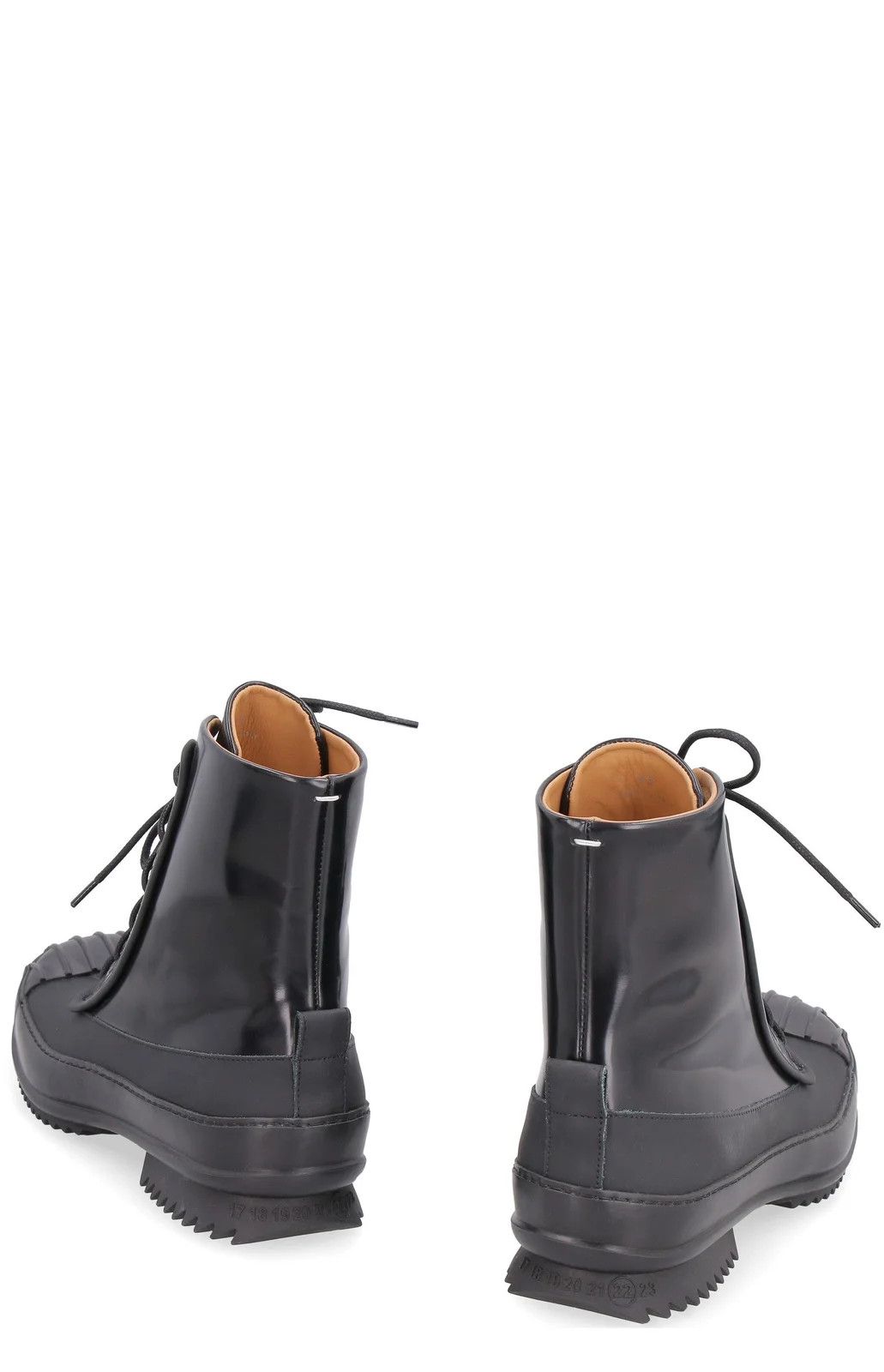 Maison Margiela o1y1124 Leather Lace-Up Boots In Black Size US 9 / EU 42 - 2 Thumbnail