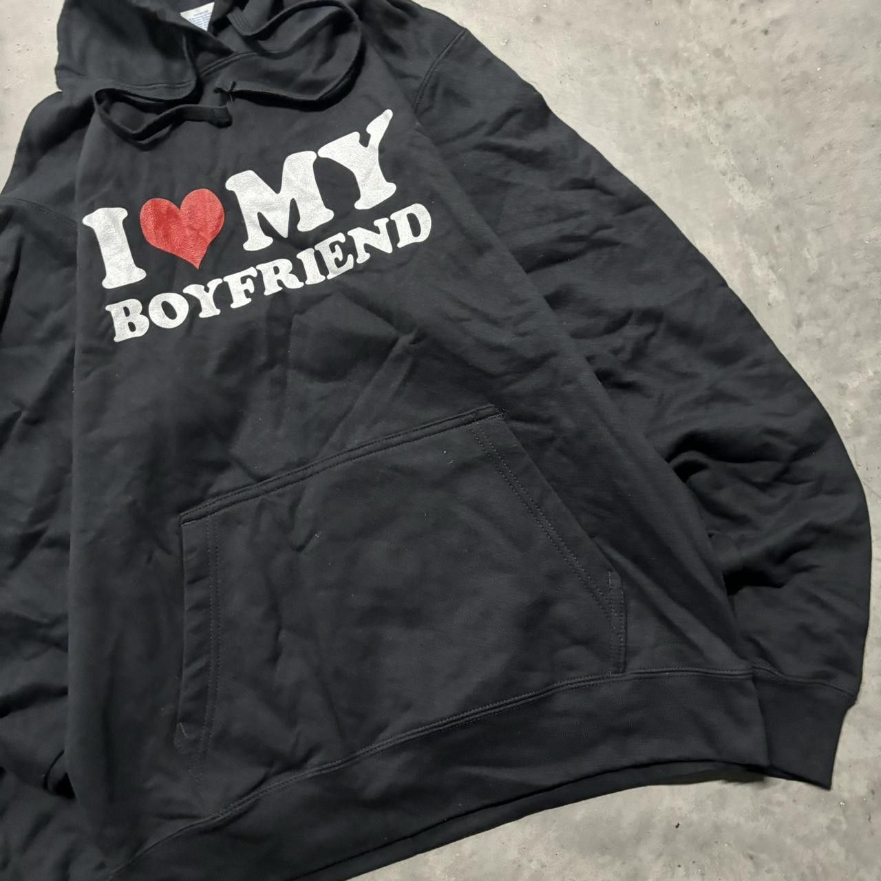 Japanese Brand × Vintage Crazy Vintage Y2K/2000s Grunge “I Love My Boyfriend” Cyber Scene Emo Hoodie! Size S / US 4 / IT 40 - 4 Thumbnail