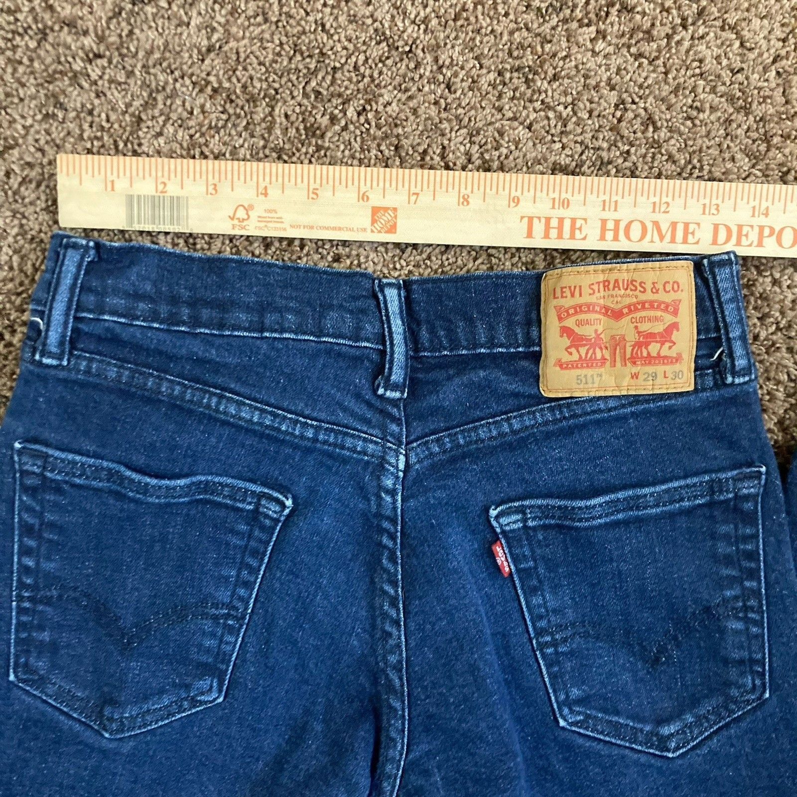Levi's Levis 511 Slim Fit Jeans Mens 29 x 30 Dark Wash Blue Denim Size US 29 - 4 Thumbnail