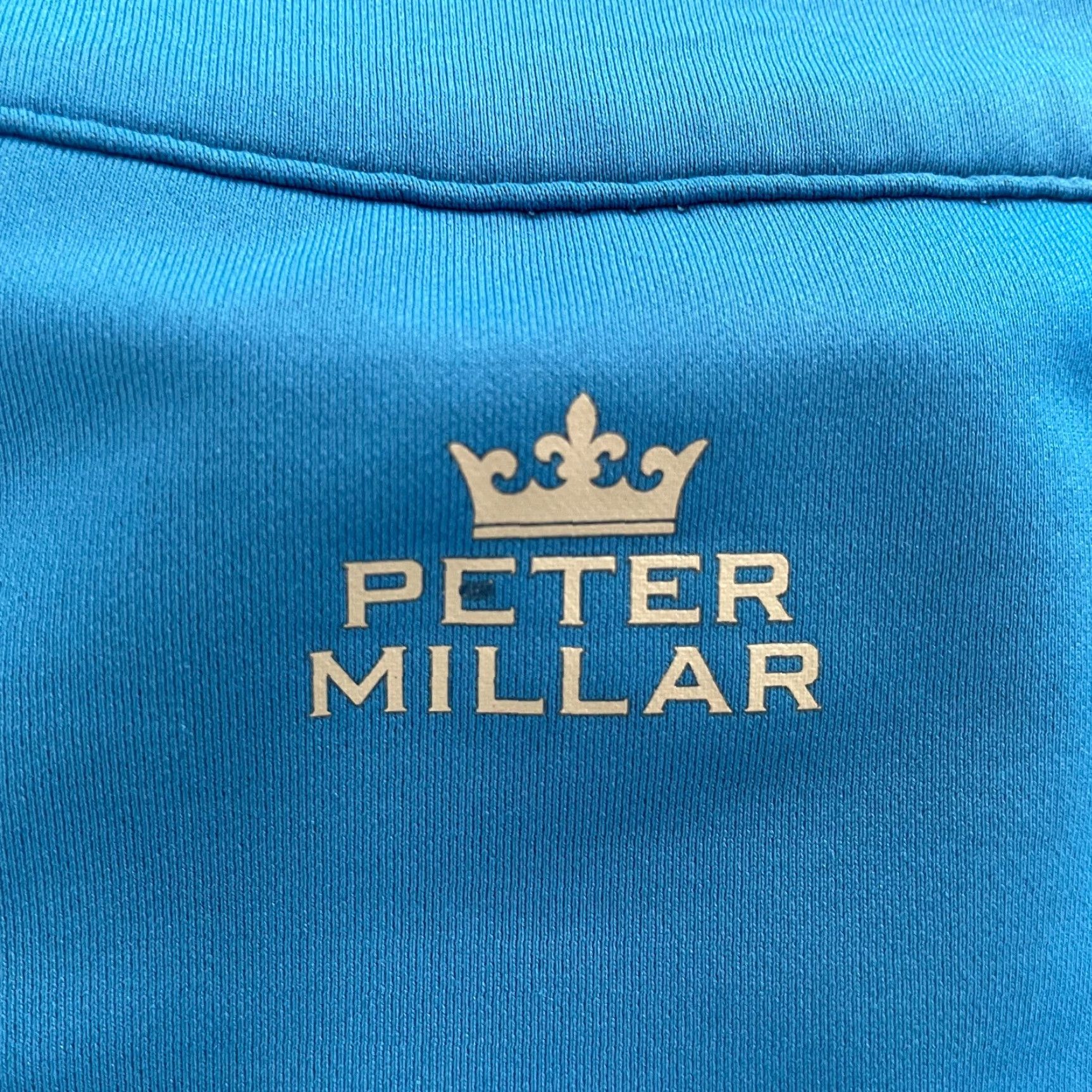 Peter Millar Peter Millar Sweater Adult XL Blue Wicking Perth Performance 1/4 Zip Scioto Golf Shirt Hoodie Hat? Size US XXL / EU 58 / 5 - 6 Thumbnail