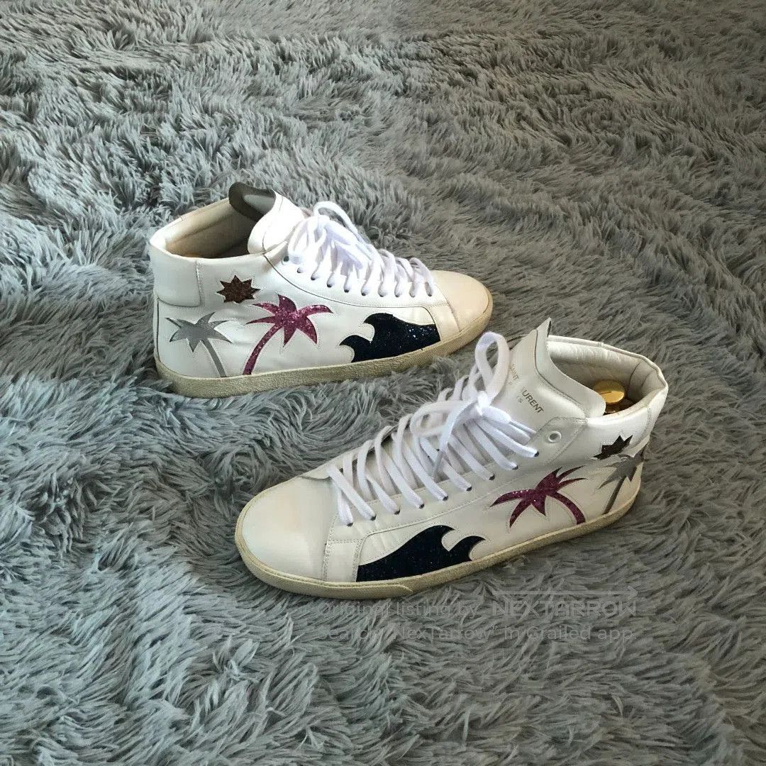 Saint Laurent Paris Saint Laurent Scales Coconut Tree Sneakers. Size US 10 / EU 43 - 1 Thumbnail