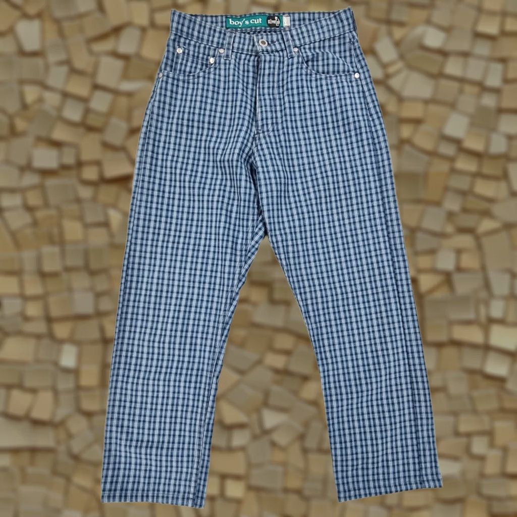 Levi's Levi's Jeans Blue Check 5-Pocket Straight Button Fly W28 L26 Vintage Womens Canada Size 28" / US 6 / IT 42 - 1 Thumbnail