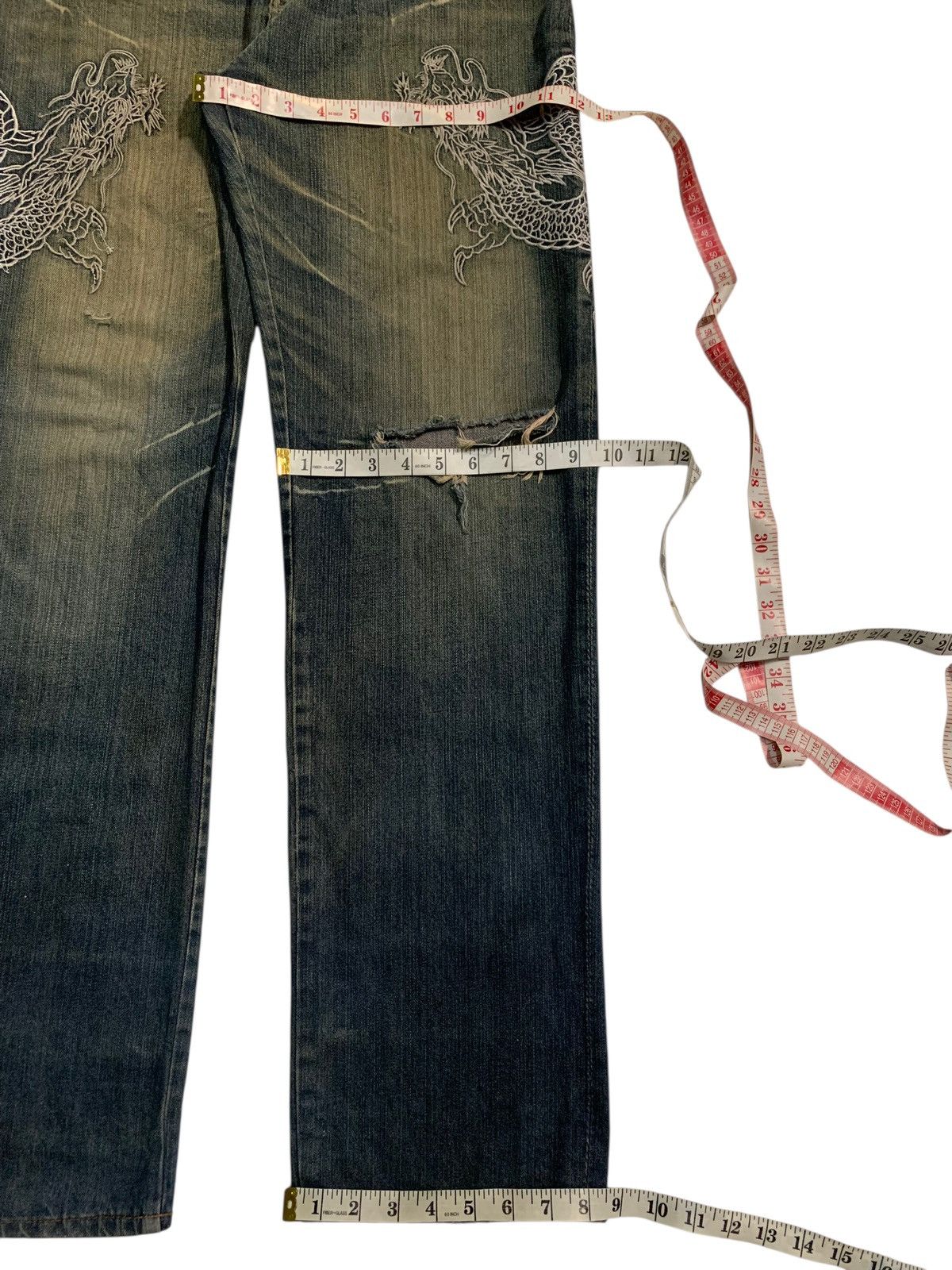Kapital DRAGON EMBROIDERY INSPIRED BY KARAKURI DISTRESSED DENIM Size US 32 / EU 48 - 21 Thumbnail