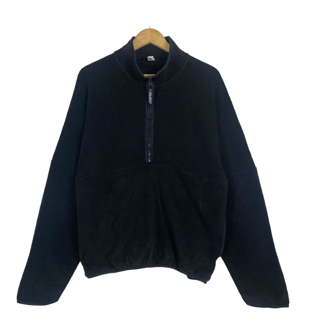 image of Made In USA x Polartec Vintage Usa Polartec Half Zipper Fleece in Black, Men's (Size Medium)