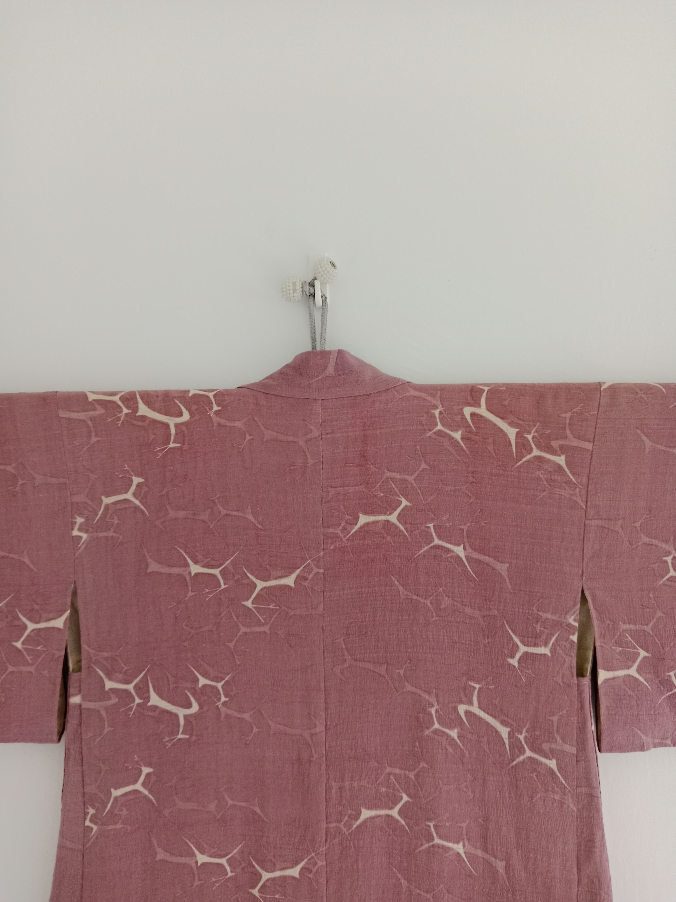 Japanese Brand Vintage Haori Silk Kimono Deere Motif Japanese Style Size US L / EU 52-54 / 3 - 7 Thumbnail
