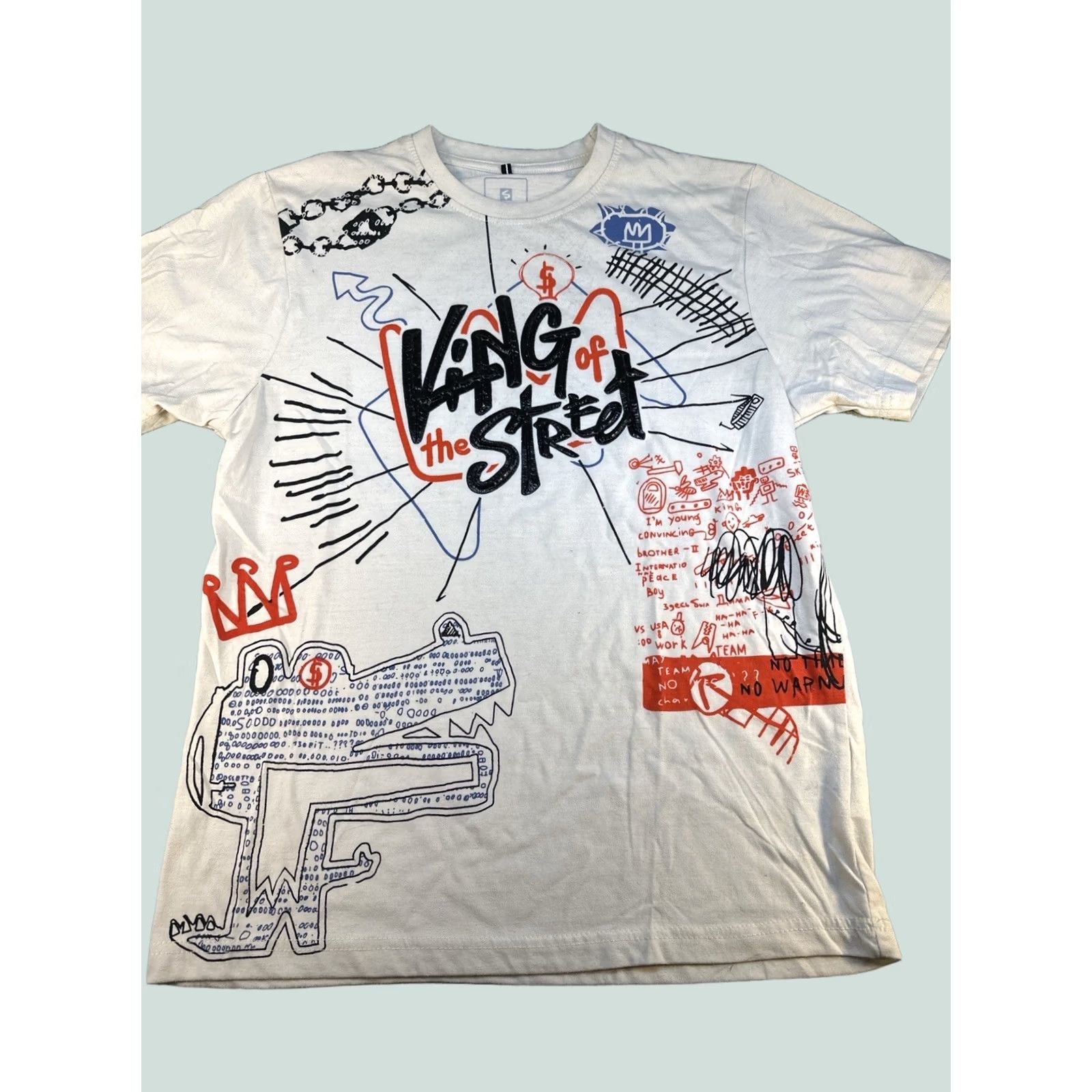 Southpole VINTAGE Mens South Pole King of the Street T Shirt Shirt Medium Black Crew Neck Short Sleeve Graphic Print 90s Hip Hop Mens Size US S / EU 44-46 / 1 - 1 Thumbnail