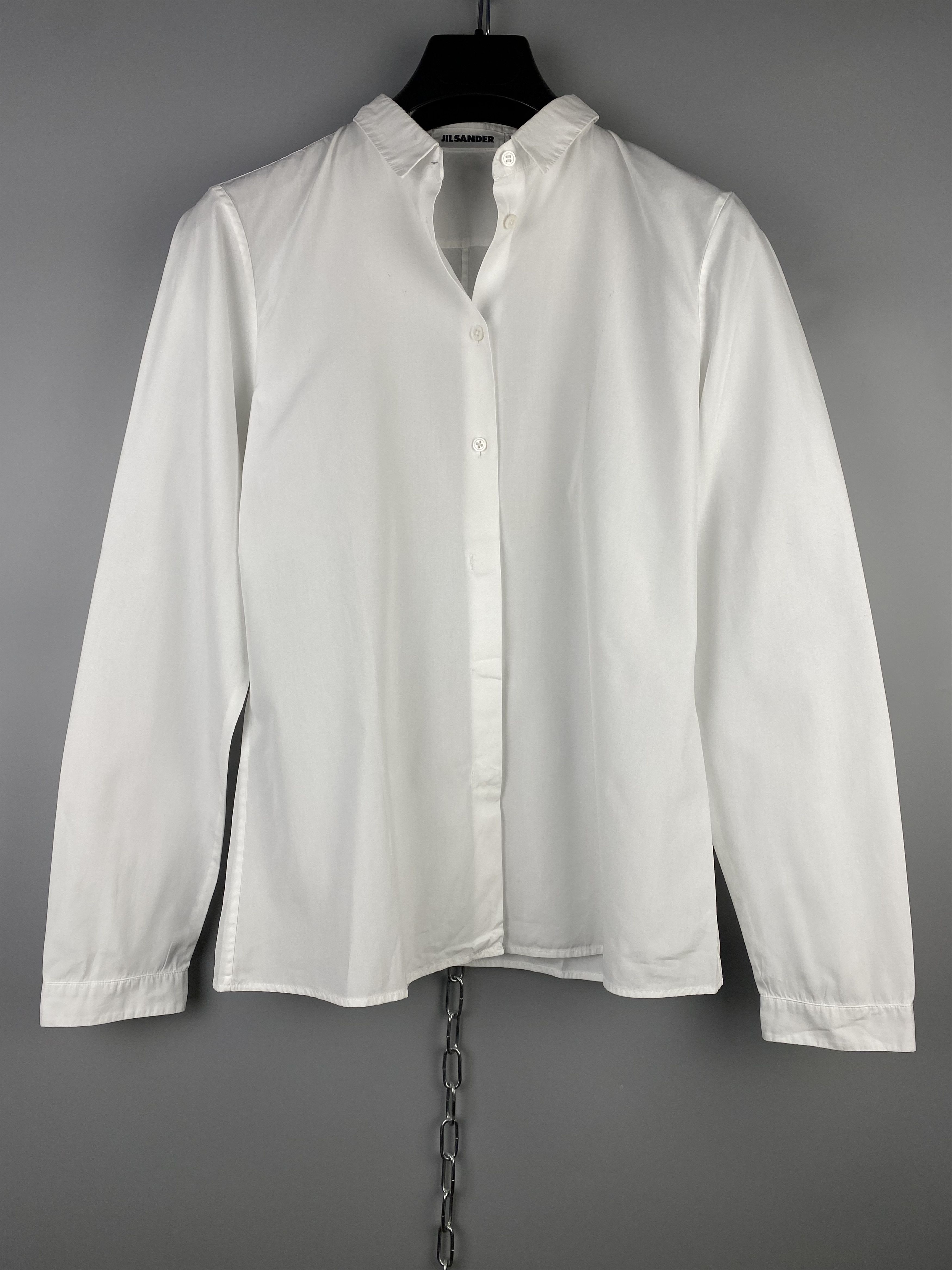 Jil Sander Jil Sander Womens White Button Casual Shirt Size S / US 4 / IT 40 - 1 Thumbnail