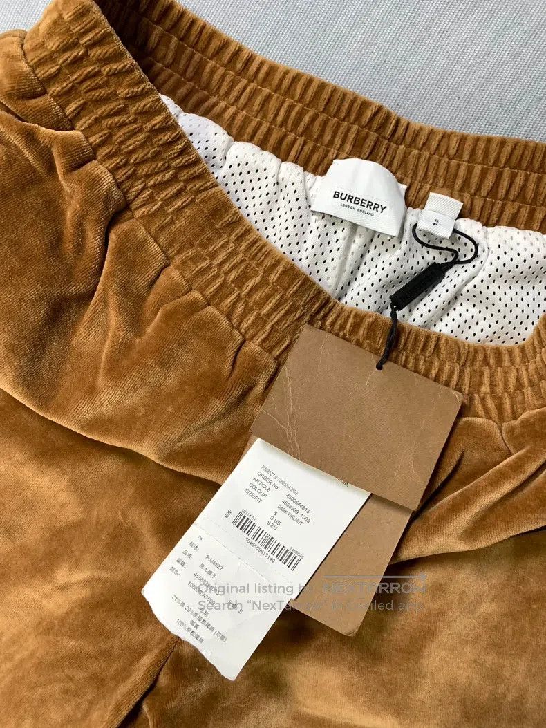Burberry Burberry size S Logo Velvet Patchwork Casual Pants Size US 27 - 4 Thumbnail